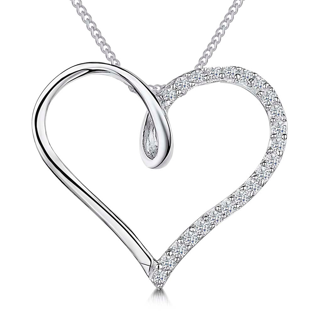 Sterling Silver Open Heart Pendant