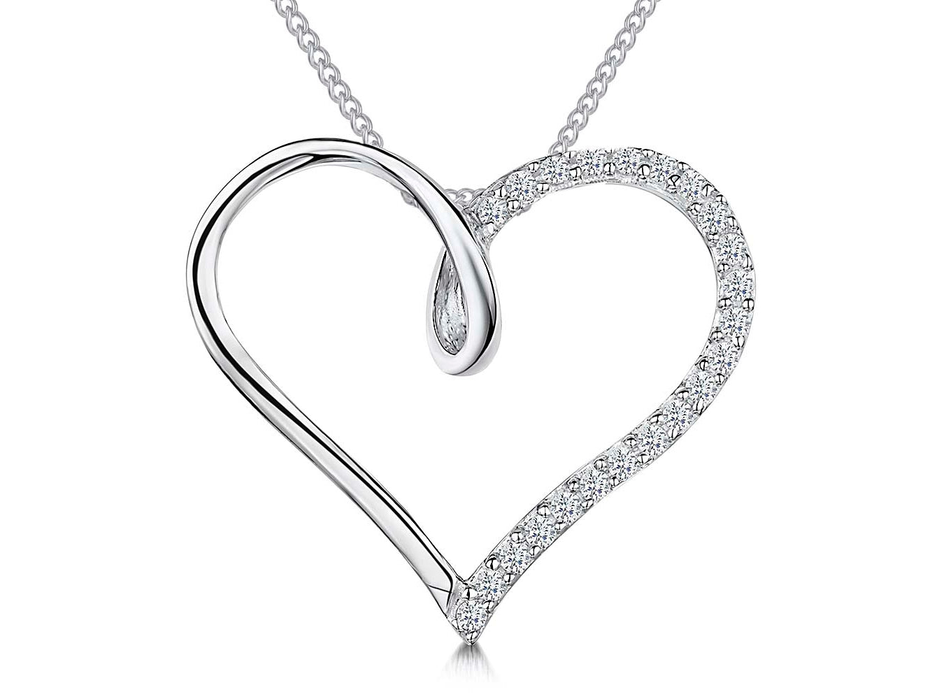 Sterling Silver Open Heart Pendant