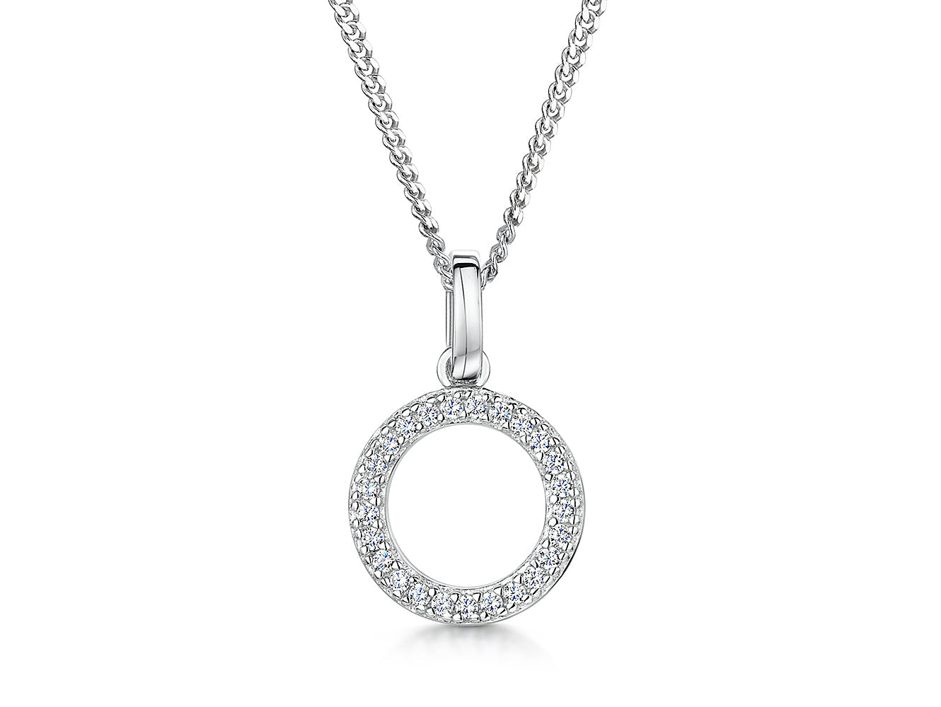Sterling Silver Small Open Circle Pendant