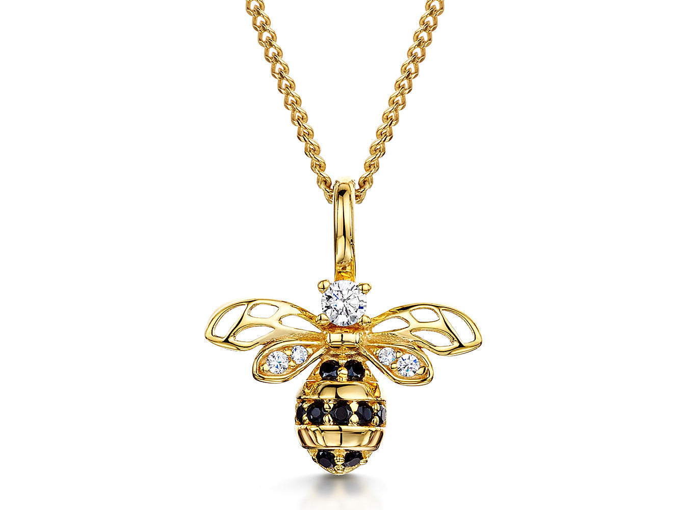 18ct Gold Vermeil Honeybee Pendant Necklace