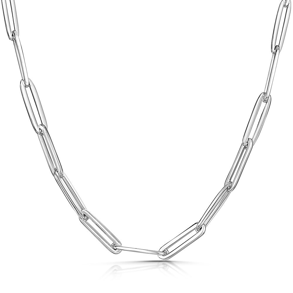 Sterling Silver Paperlink Full Necklace