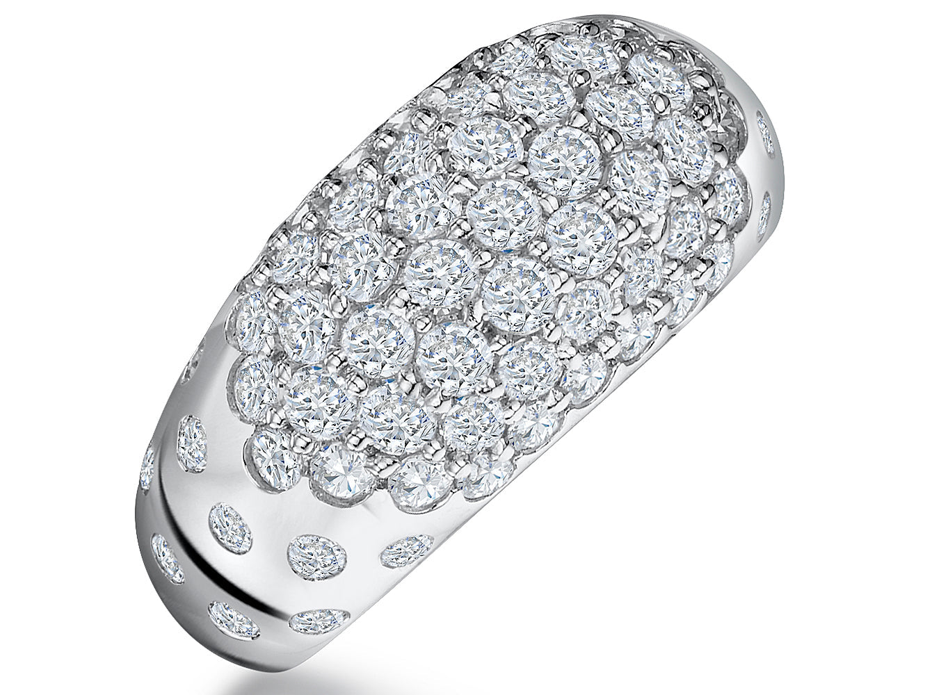 Sterling Silver Scattered Dome Ring