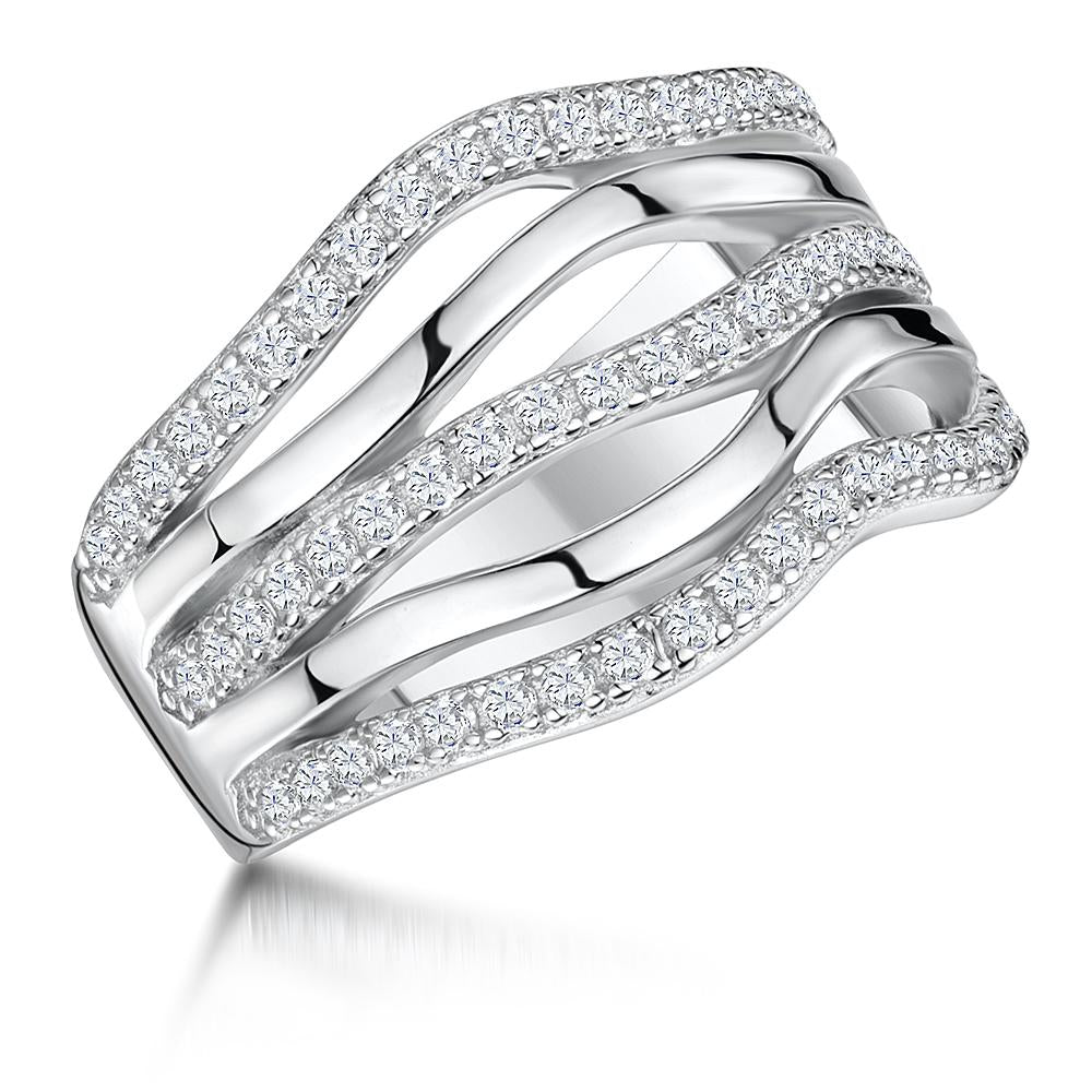 Sterling Silver Five Open Band Ring