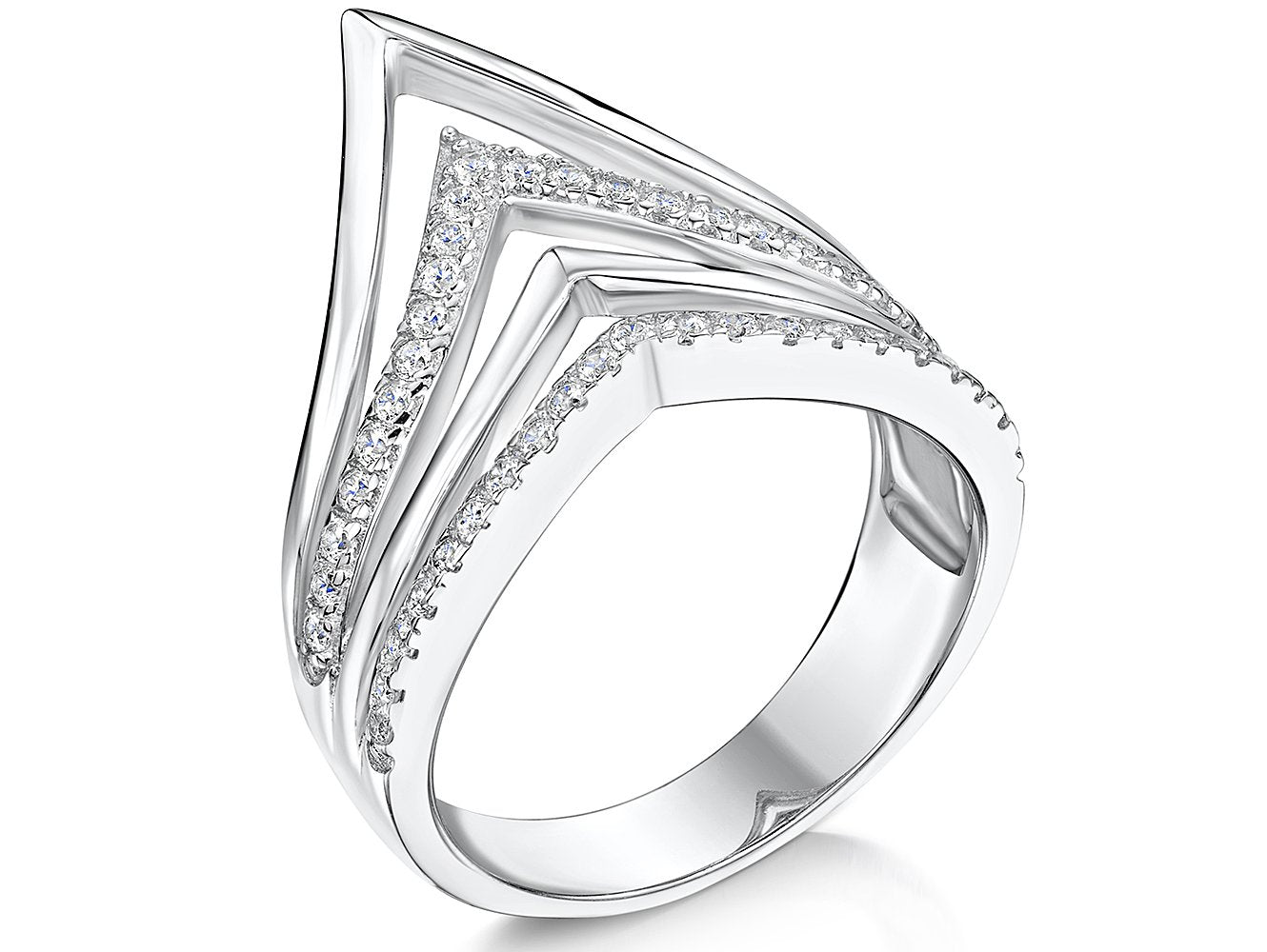 Sterling Silver Stranded Wishbone Ring