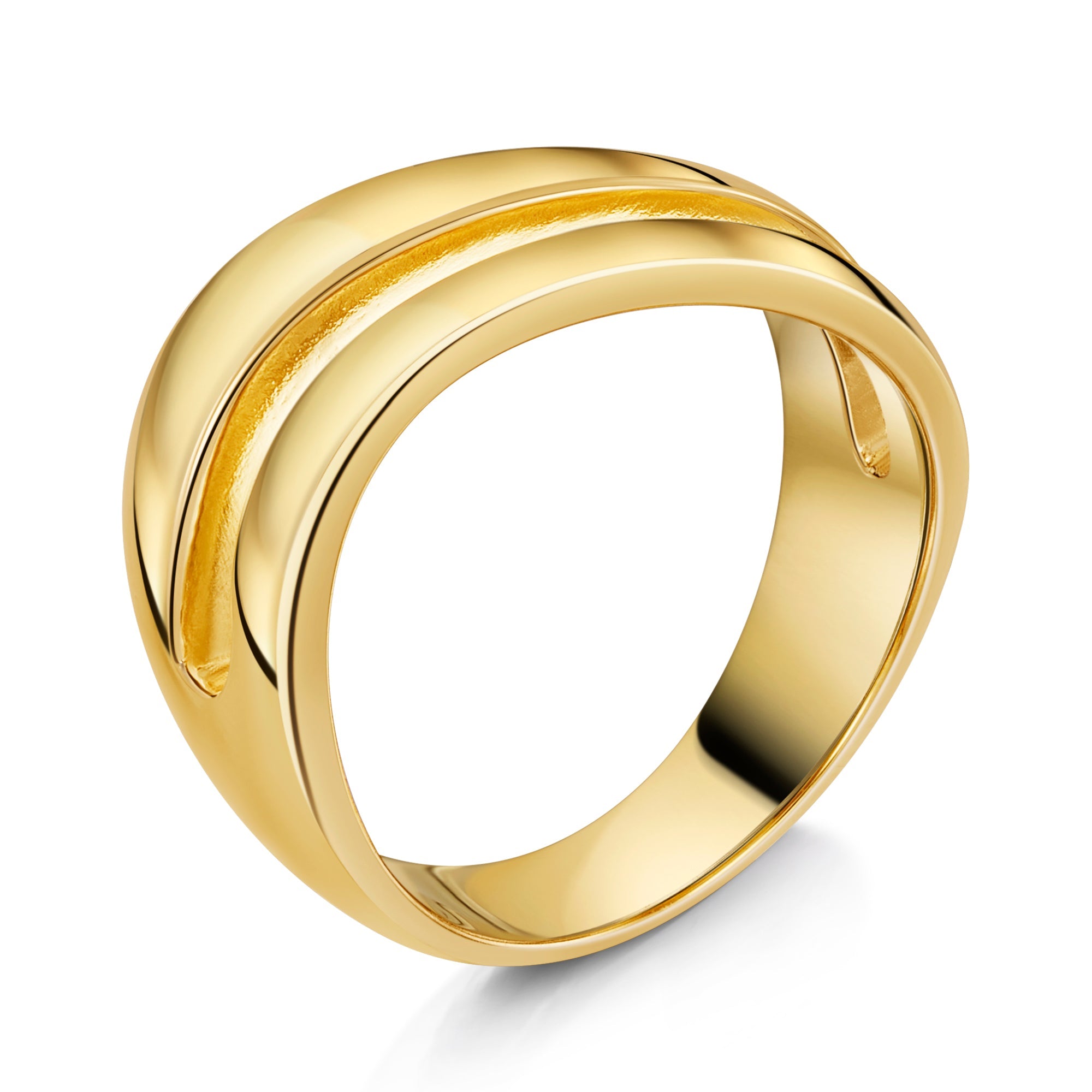 Gold Vermeil Wide Split Band Ring