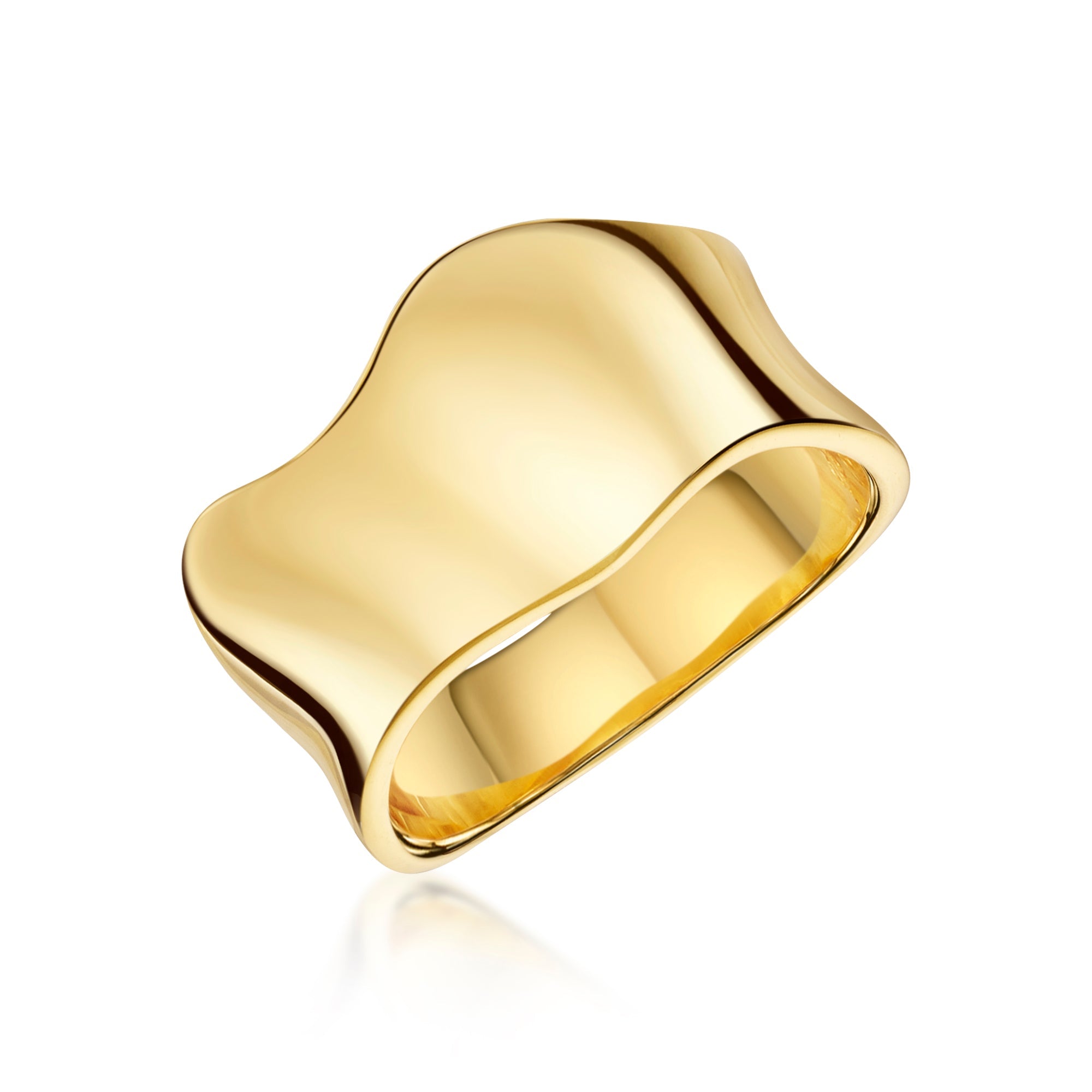 Yellow Gold Chunky Wave Ring