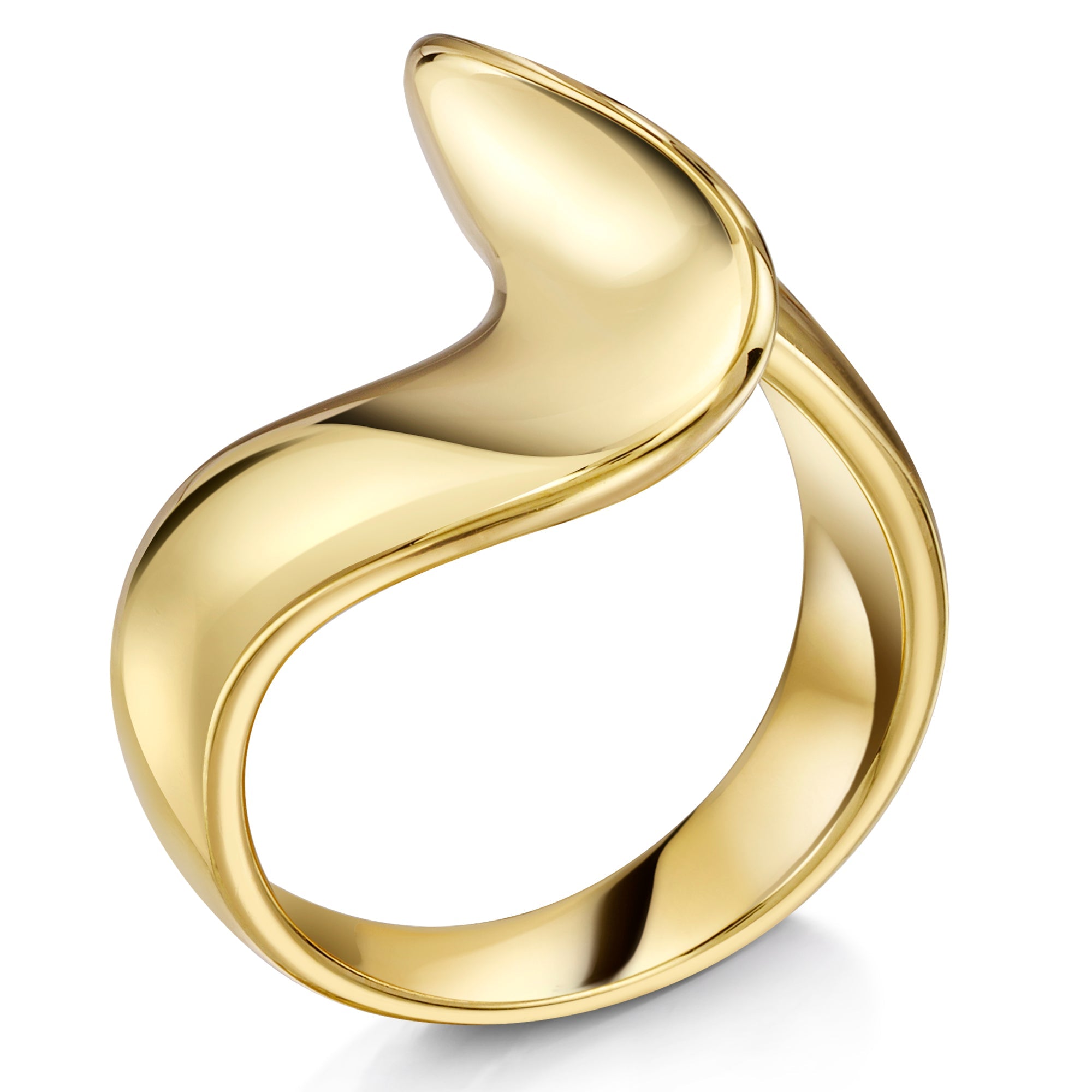 Yellow Gold Chunky Twisted Wave Ring