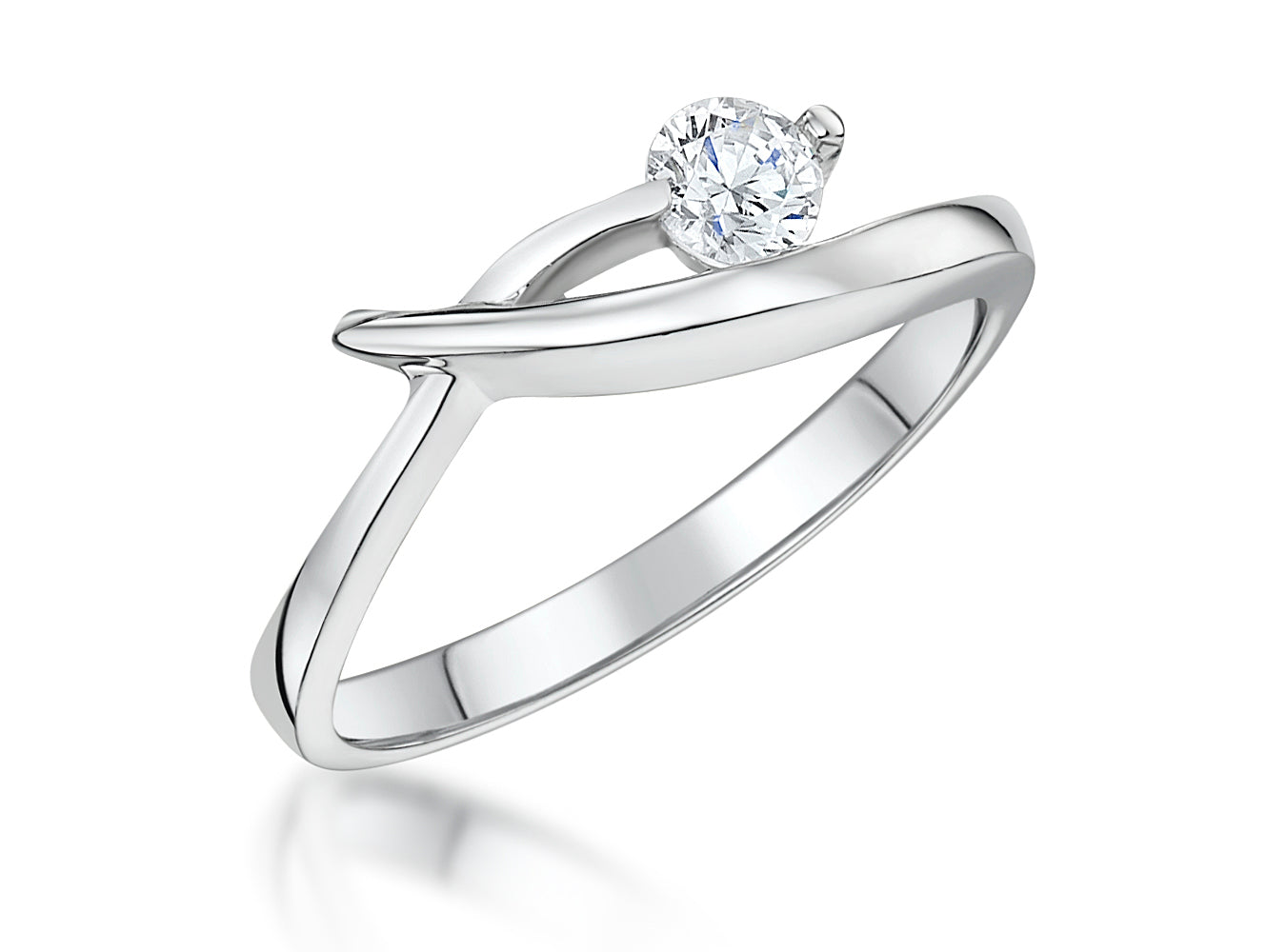 Sterling Silver Cross Over Ring