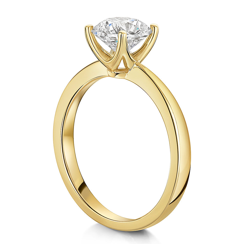 9ct Gold Solitaire 1.5 Carat Lab Diamond Ring | Round Brilliant E VS1