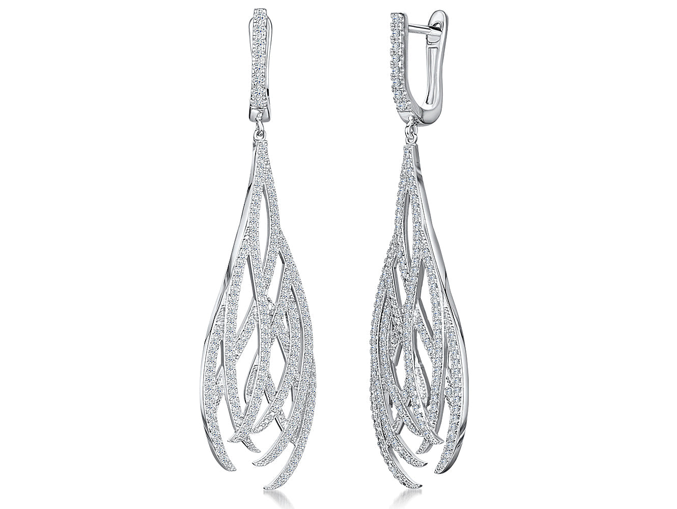 Sterling Silver Filigree Dangle Drop Earrings