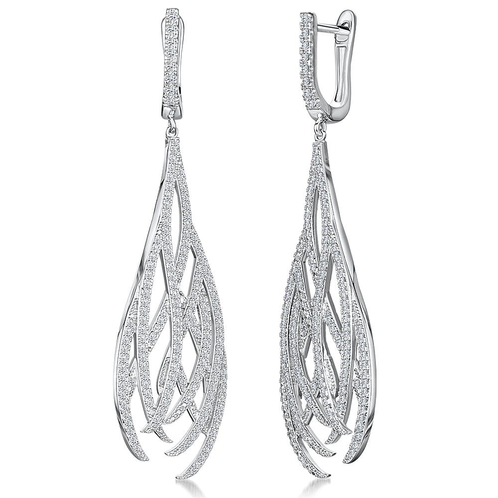 Sterling Silver Filigree Dangle Drop Earrings