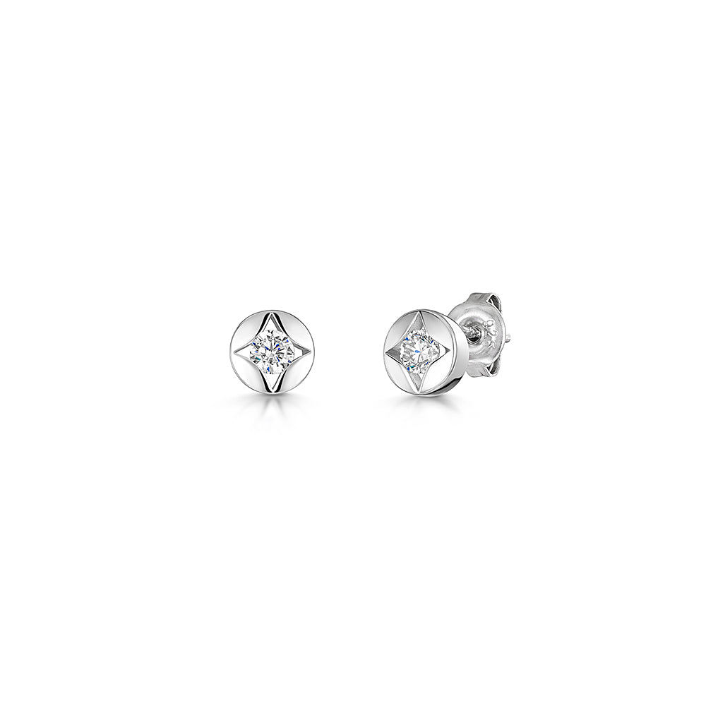 Sterling Silver Star Cutout Stud Earrings
