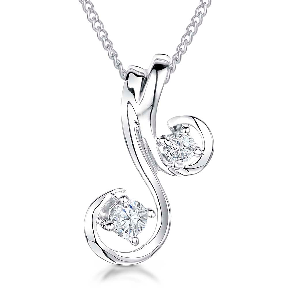 Sterling Silver Simple S Shape Pendant