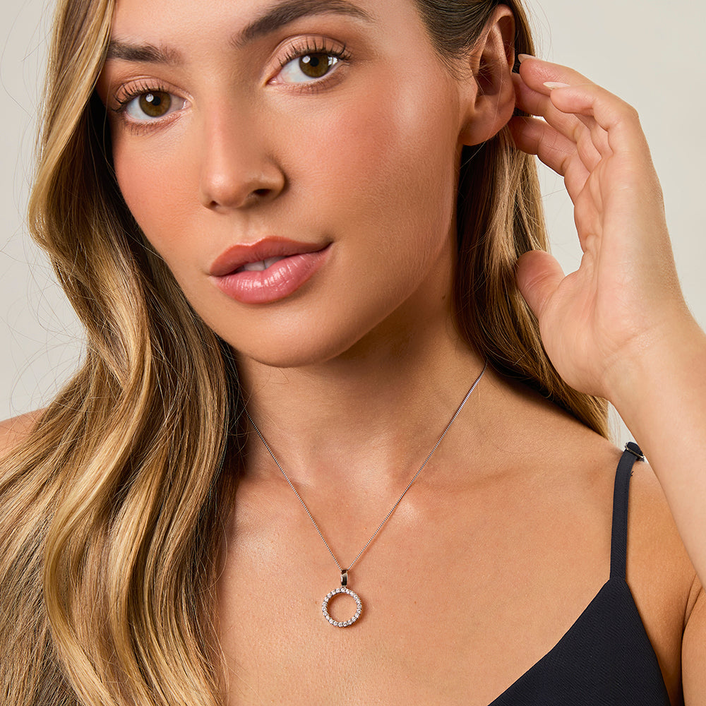 Sterling Silver Open Circle Pendant