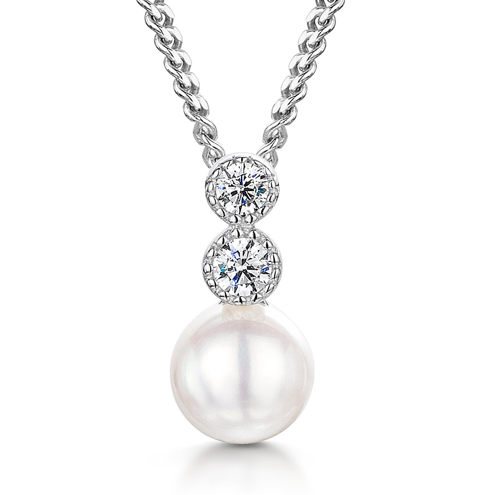 Sterling Silver 6mm Freshwater Pearl Necklace