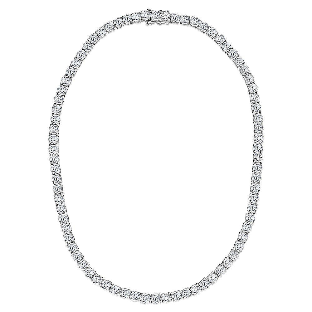 Sterling Silver 41.5 Carat Tennis Necklace