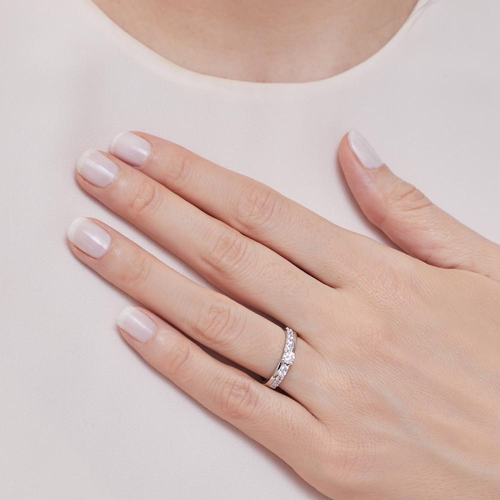 Sterling Silver Quarter Carat Centre Stone Solitaire Ring