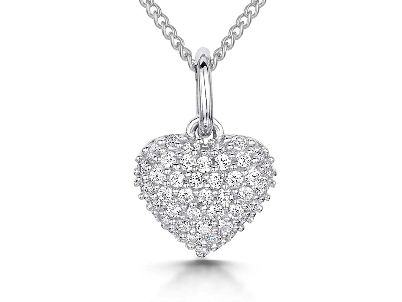 Sterling Silver Small Bubble Heart Pendant