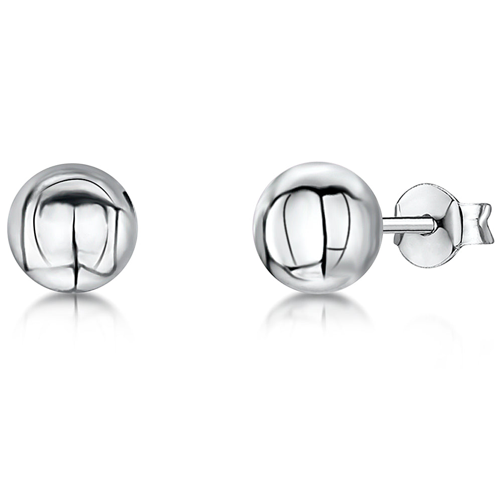 Sterling Silver Ball Stud Earrings