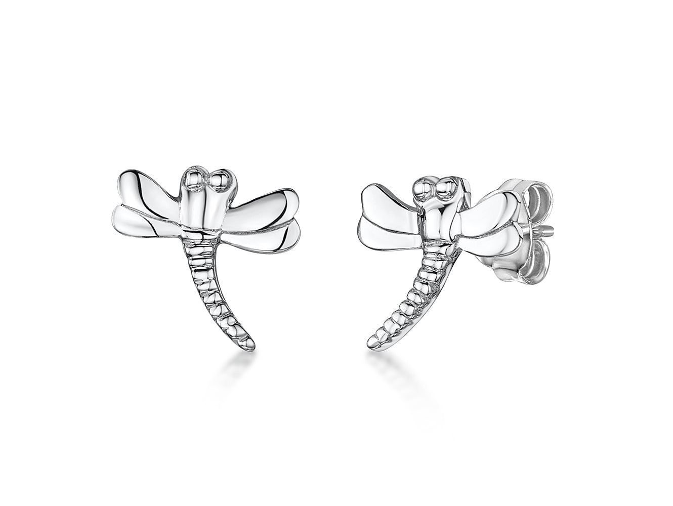 Sterling Silver Dragonfly Stud Earrings