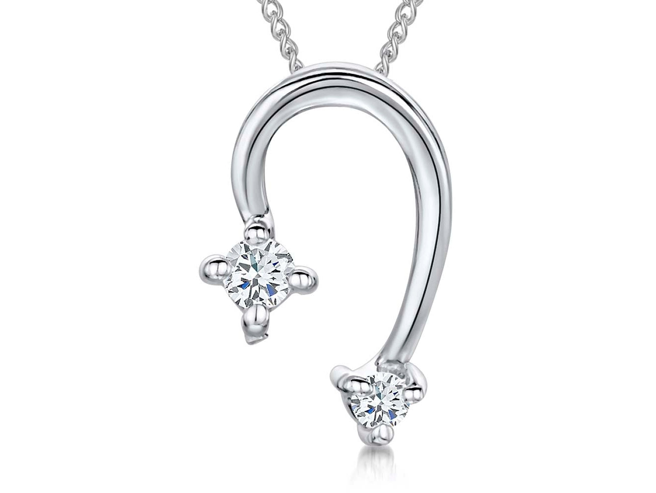 Sterling Silver Three Quarter Horseshoe Pendant