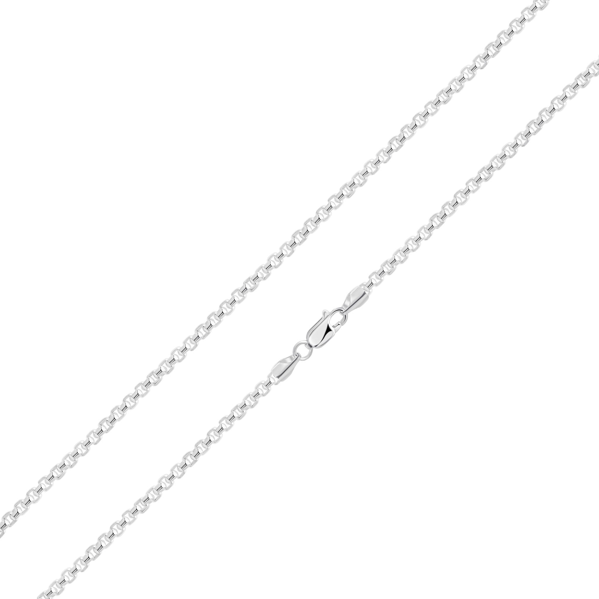 Silver Rounded Box Belcher 3.5mm 18"