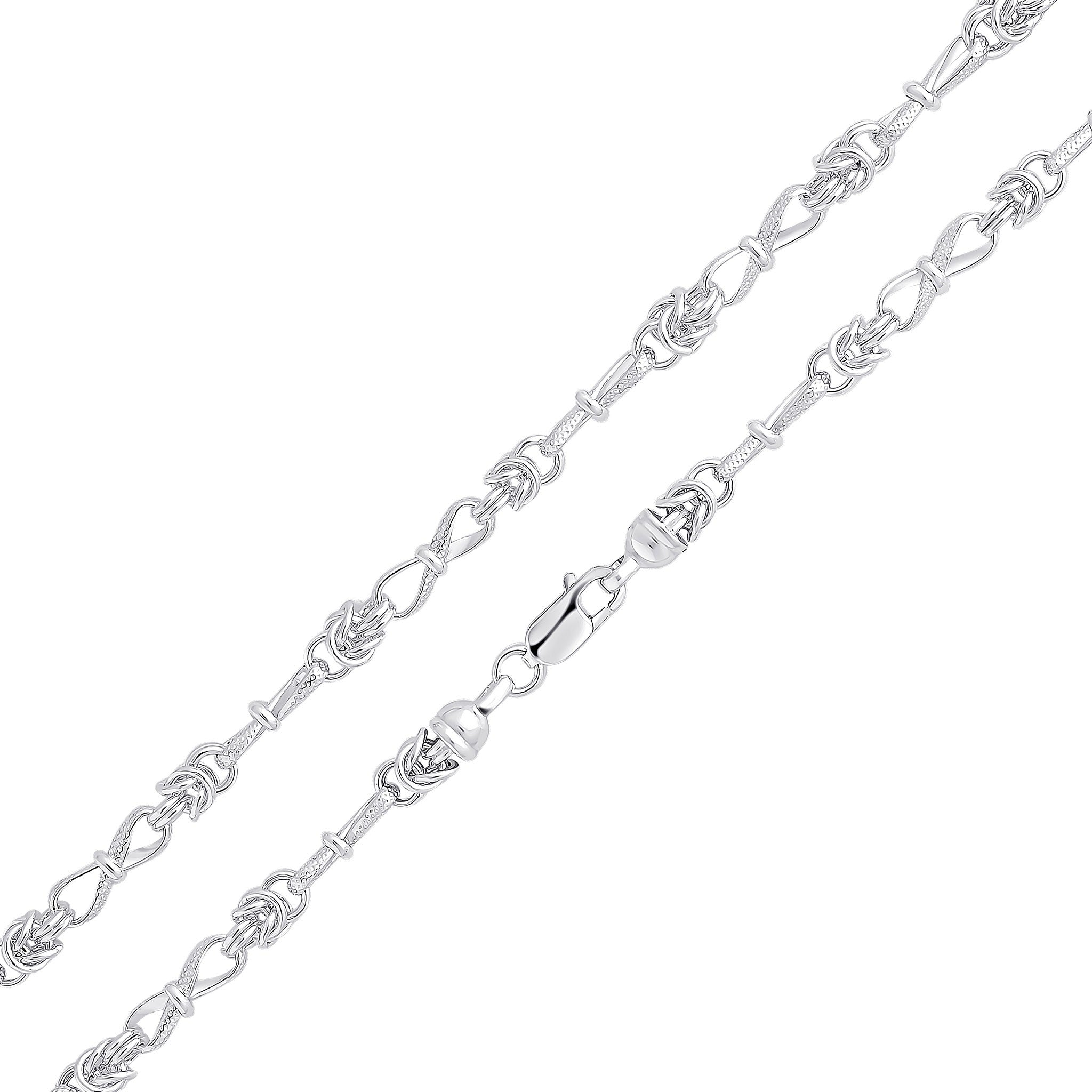 Silver 5.3mm Byzantine Twist 20"