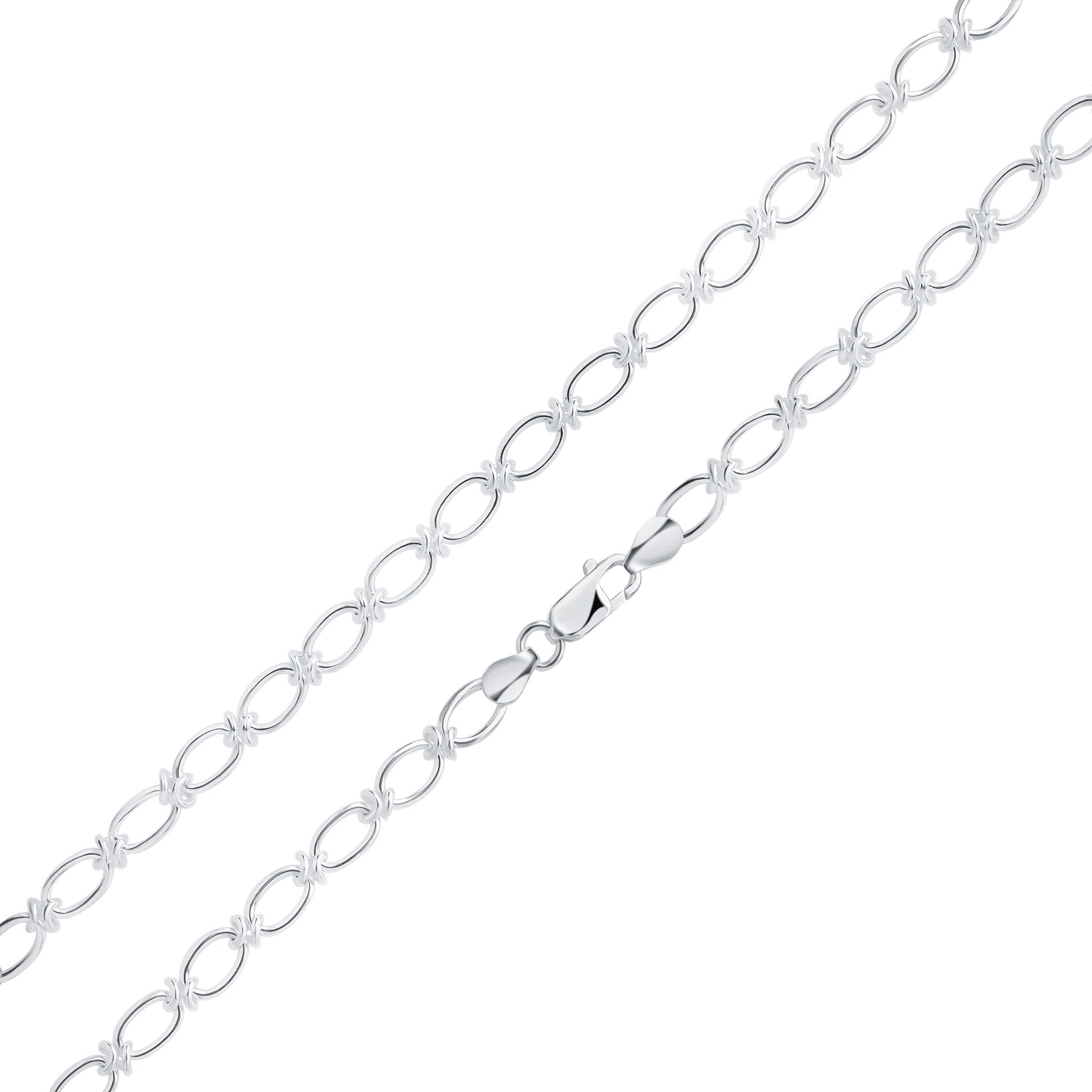 Silver HM Oval Knot Bracelet 7.5