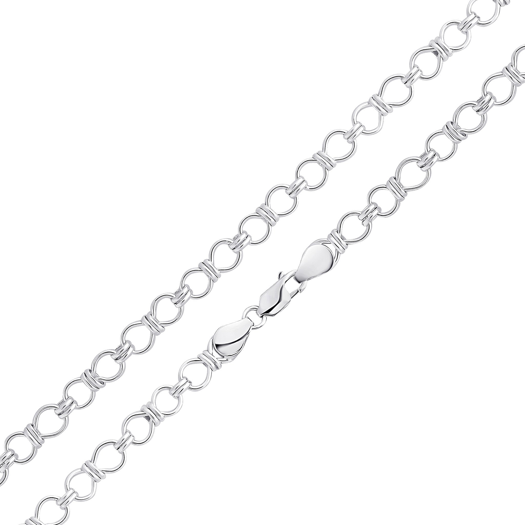 Silver 7mm Bowtie 7.5"