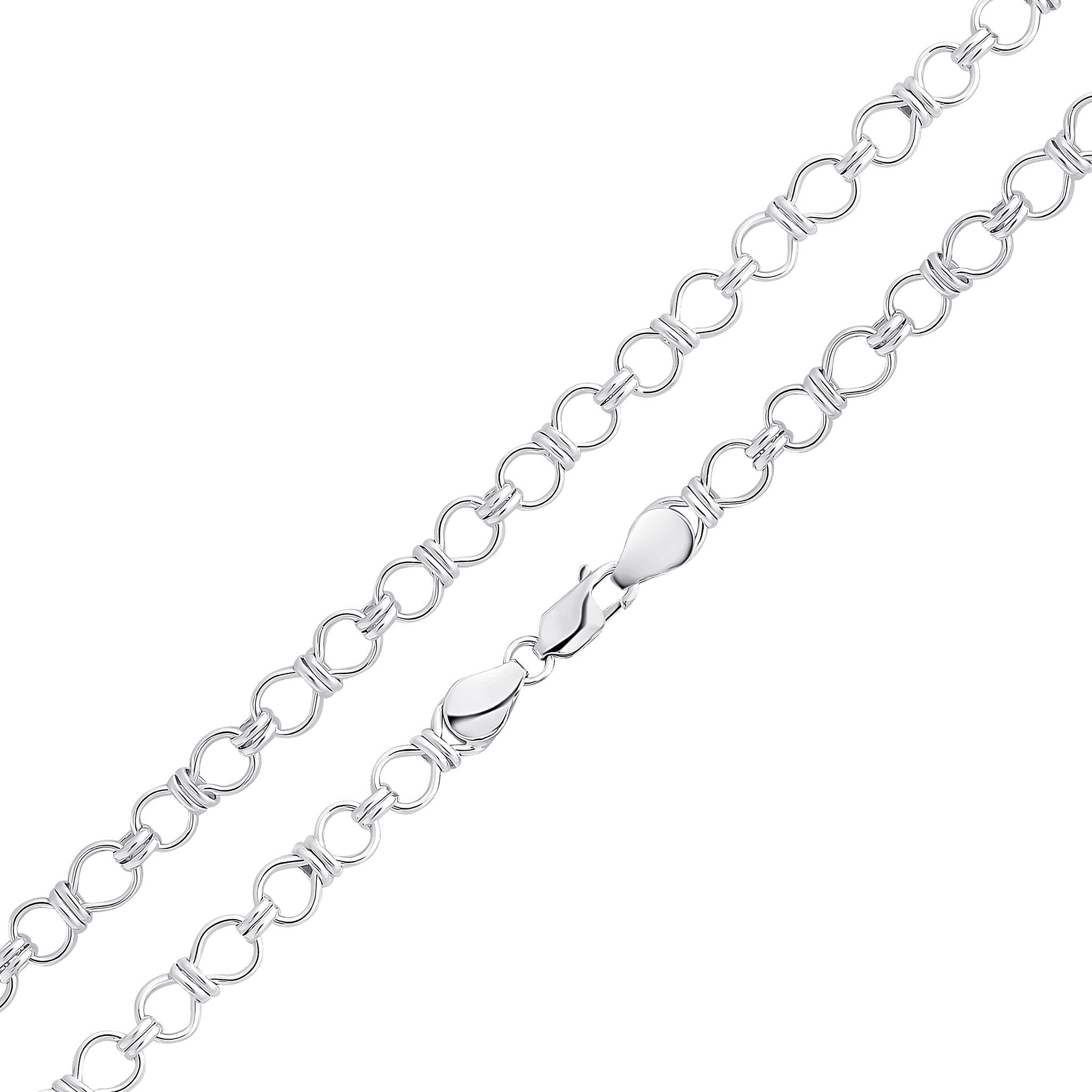 Silver 7mm Bowtie 7.5"
