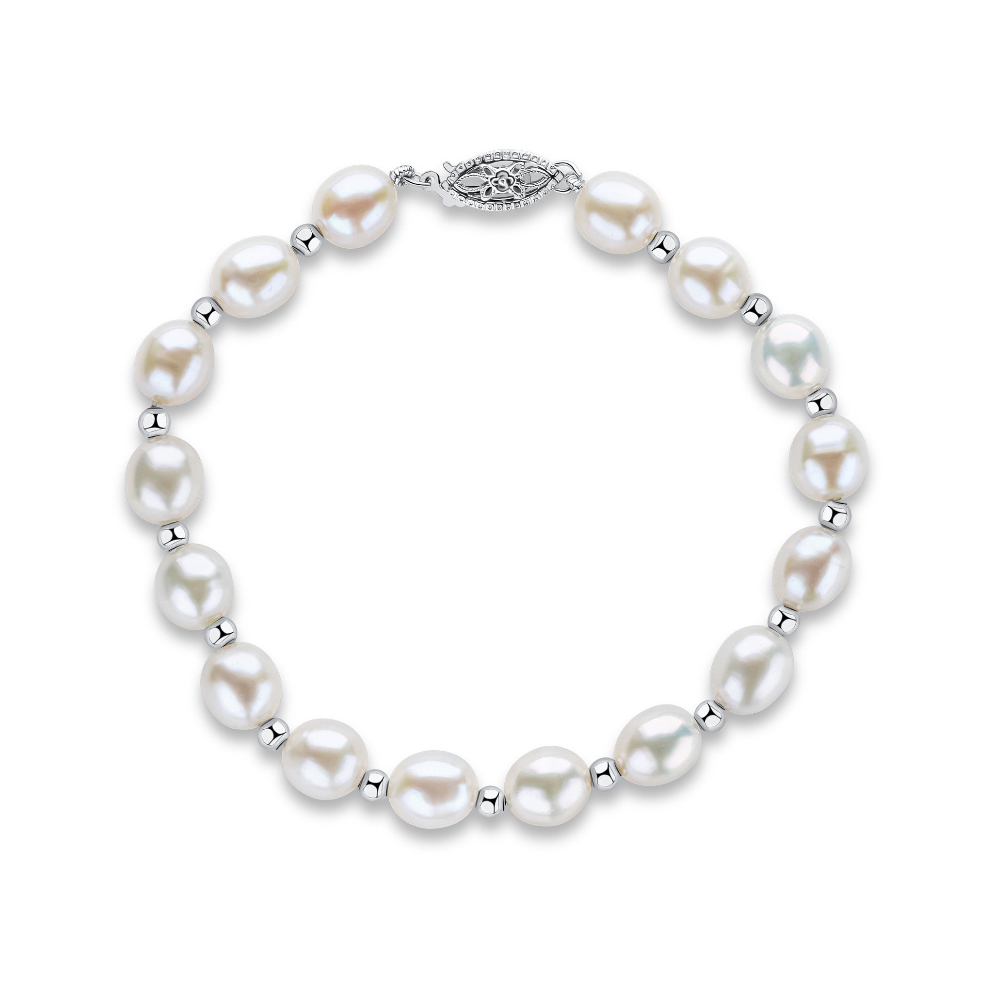 9WG 7mm Rice Bead White