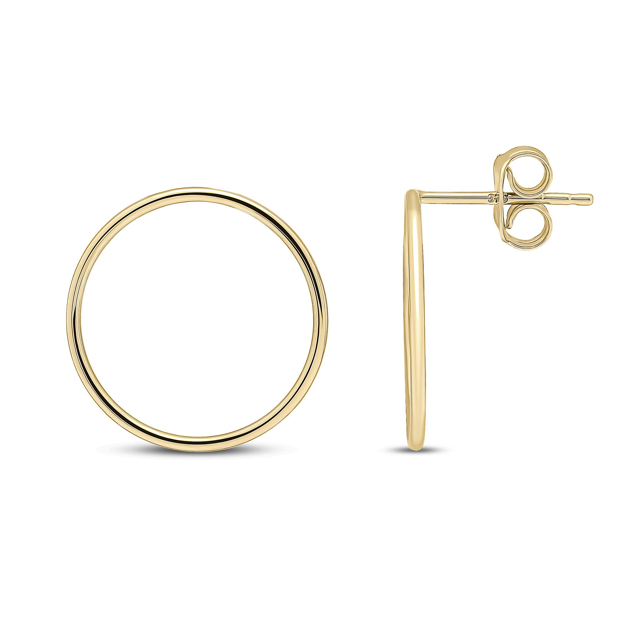 9CT YG OPEN CIRCLE EARRINGS