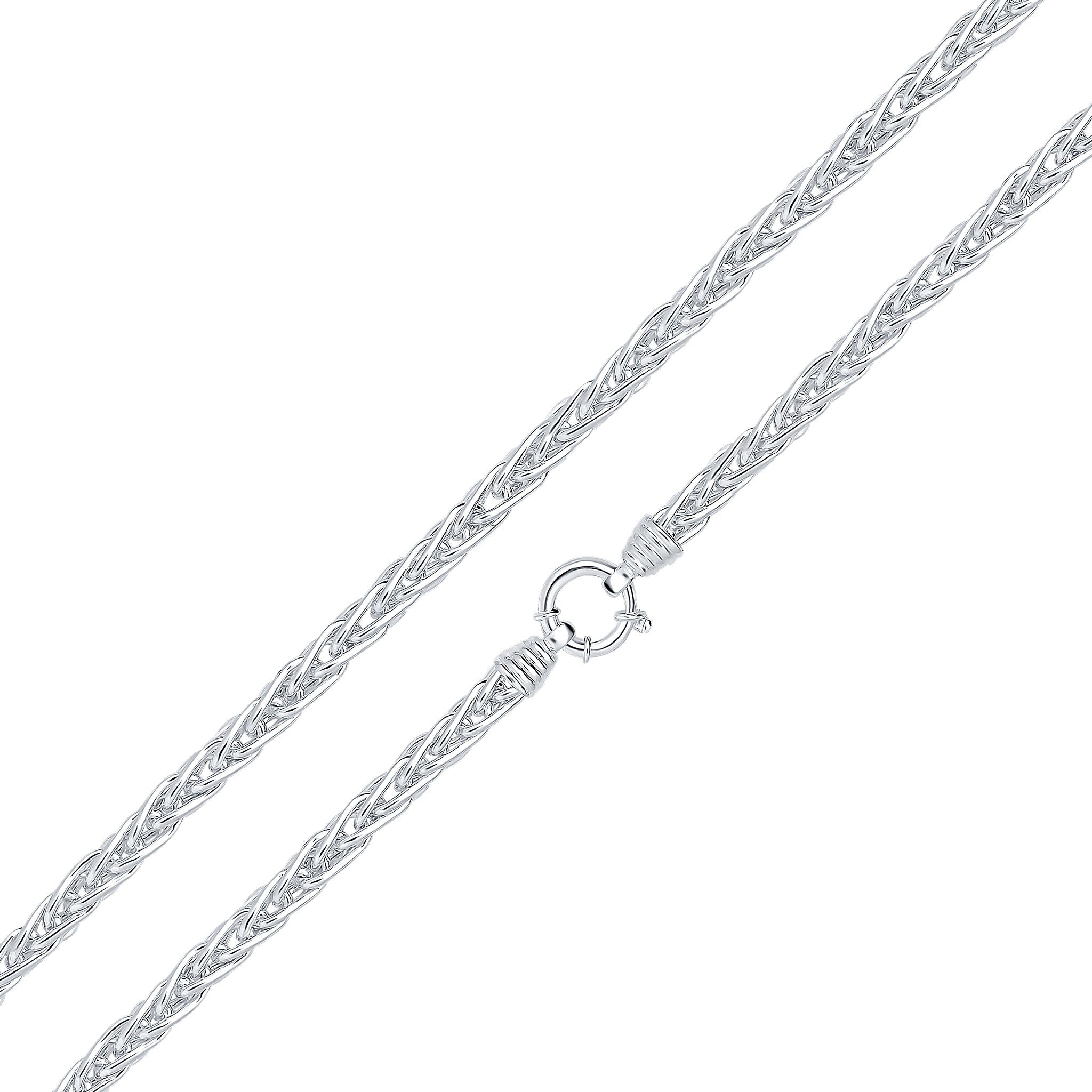 Silver 7.5mm Spiga 18" Bolt Ring