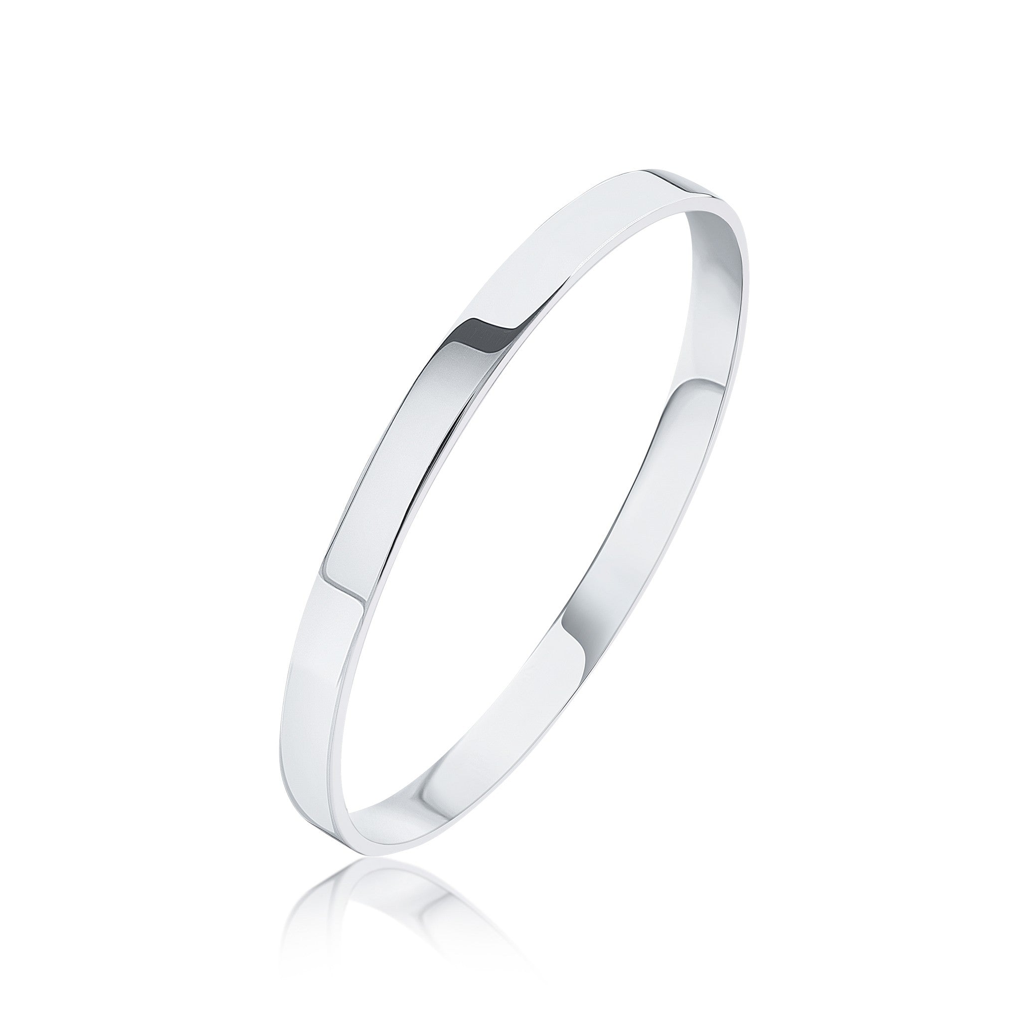 Silver 6mm Flat Profile Slave Bangle