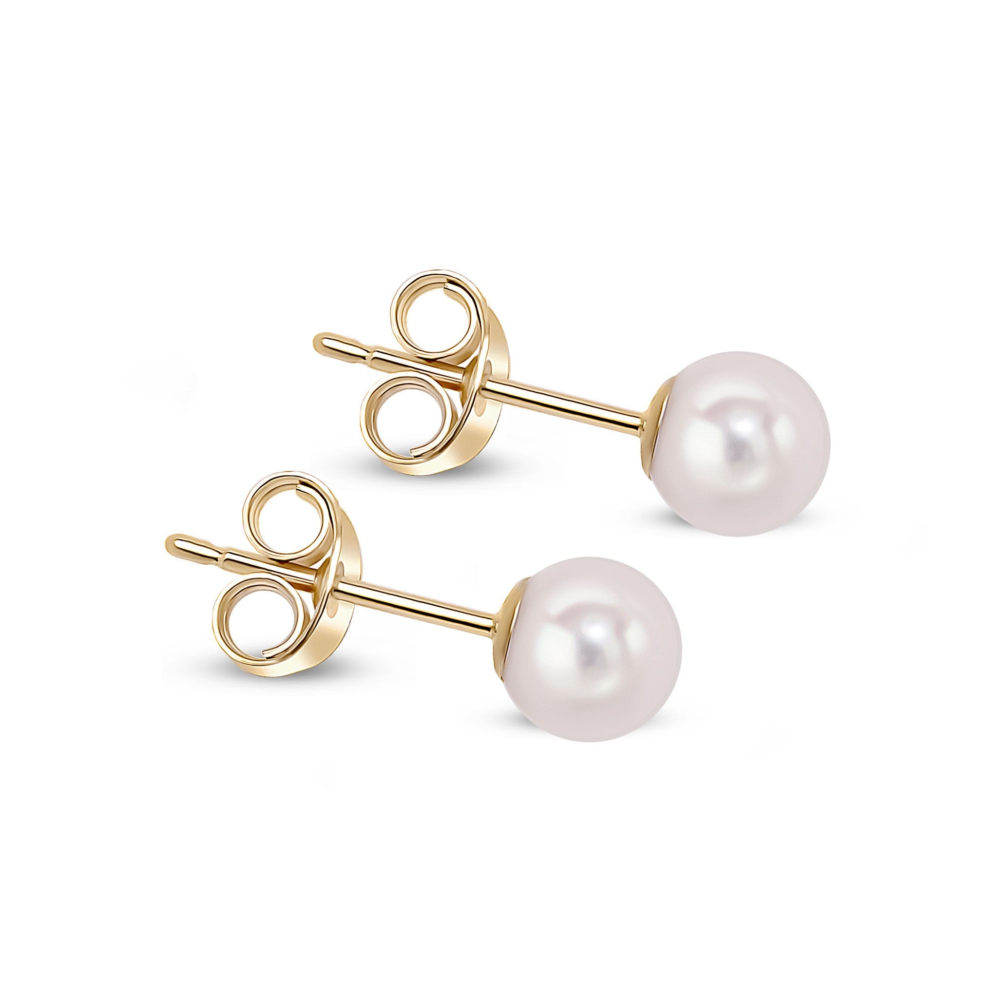 9K YG 5MM AKOYA STUD