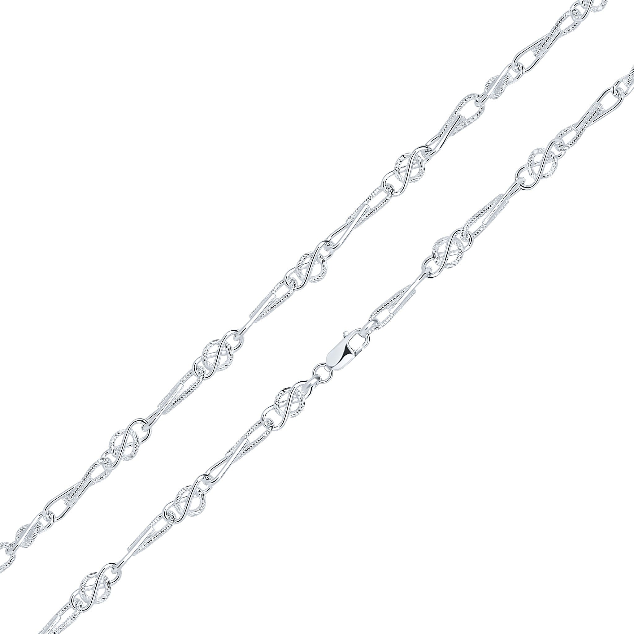Silver 9mm Celtic Twist 18"