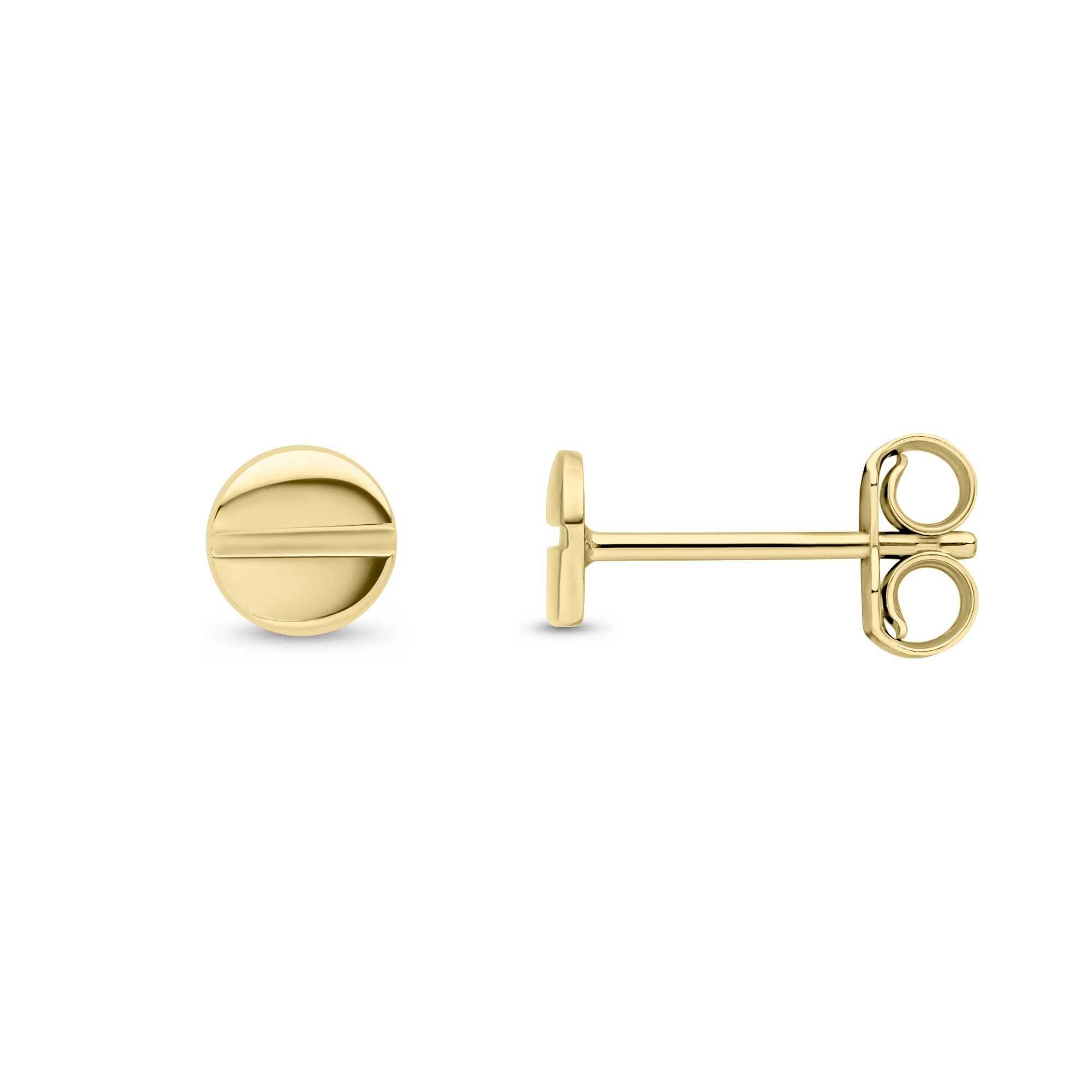 9CT YG SCREW HEAD STUD EARRINGS