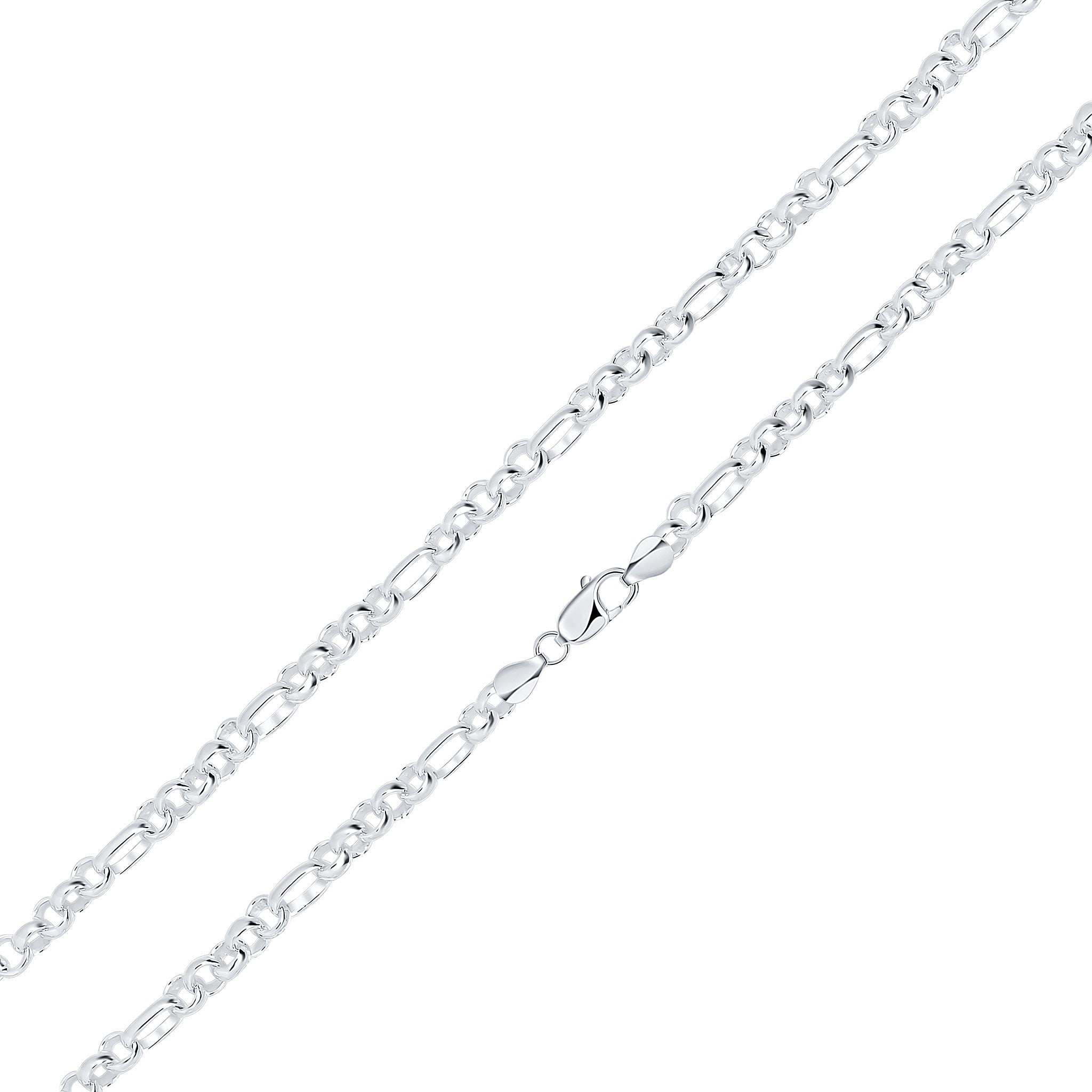Silver 5mm Plain Round Belcher - Bar 18"