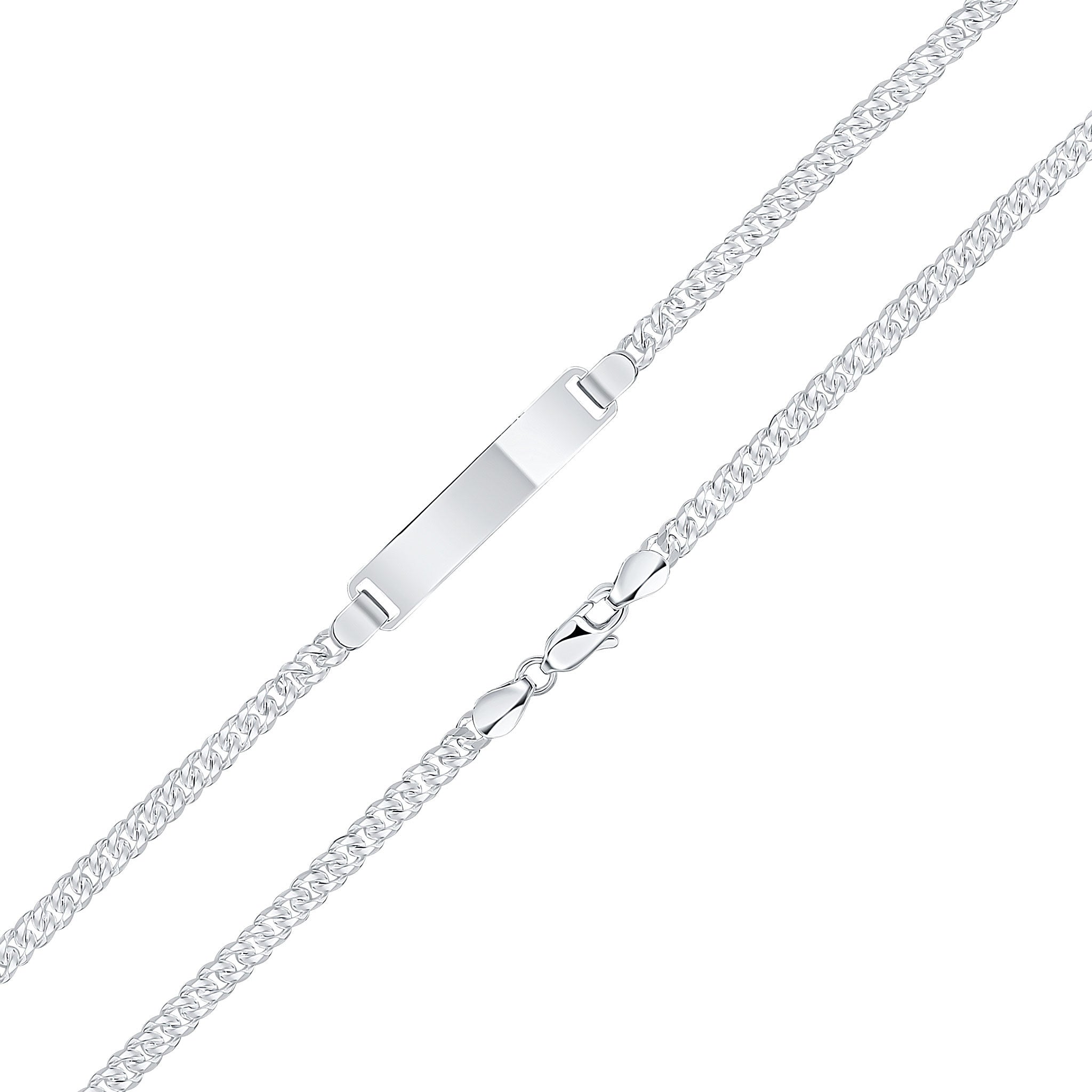 Silver 3.5mm Curb 30x6mm ID 7.5"