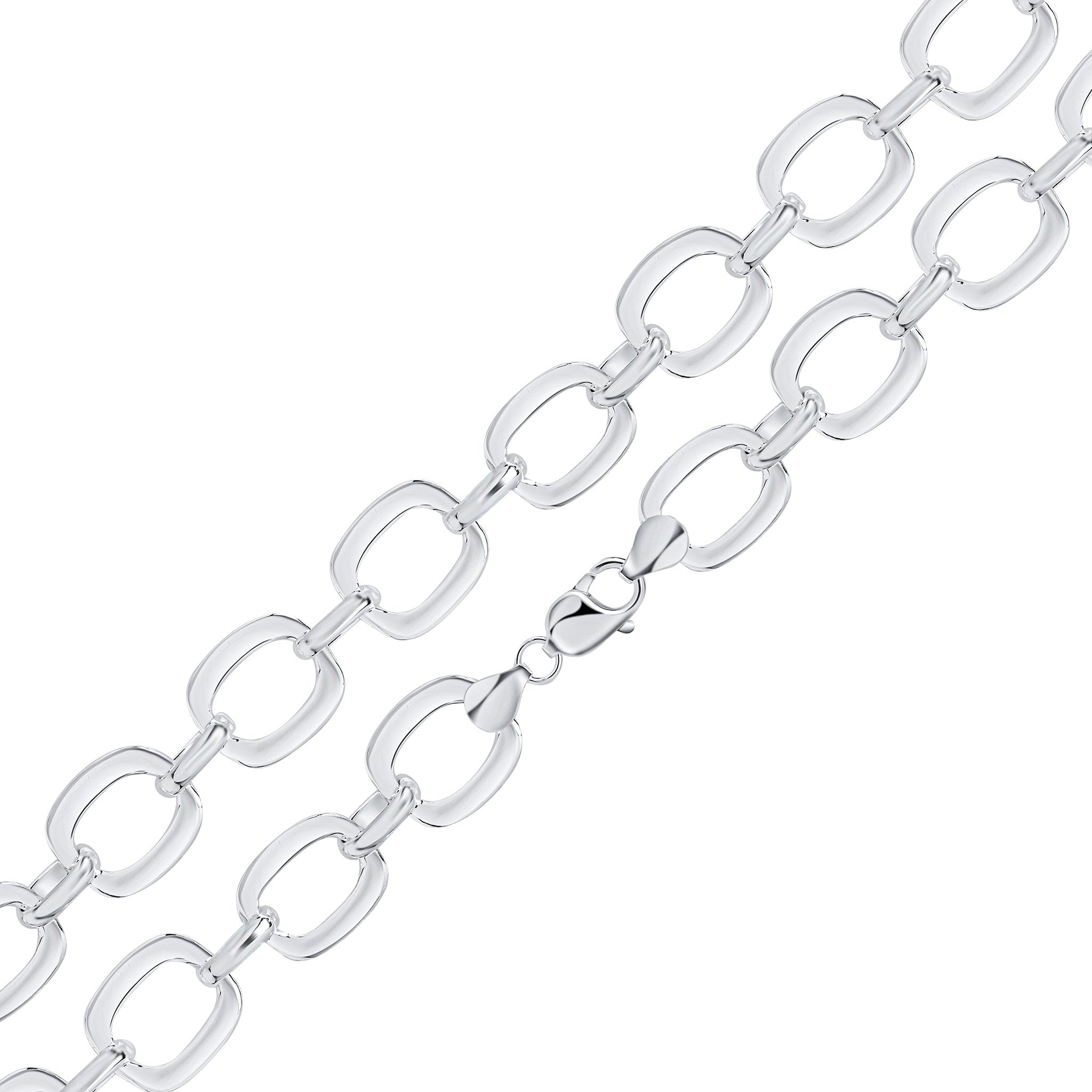 Silver 19mm Square Fancy 7.5"