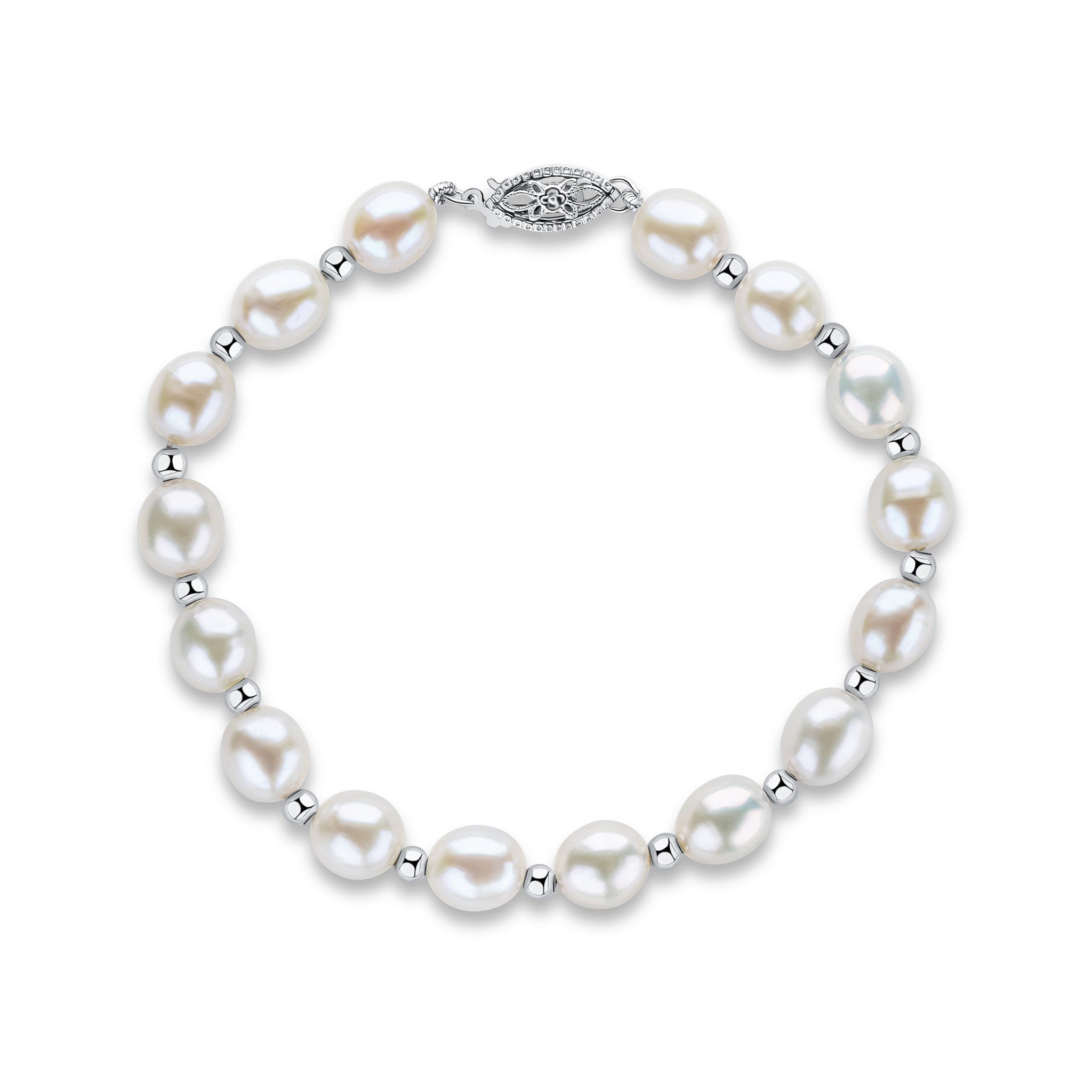 9WG 7mm Rice Bead White