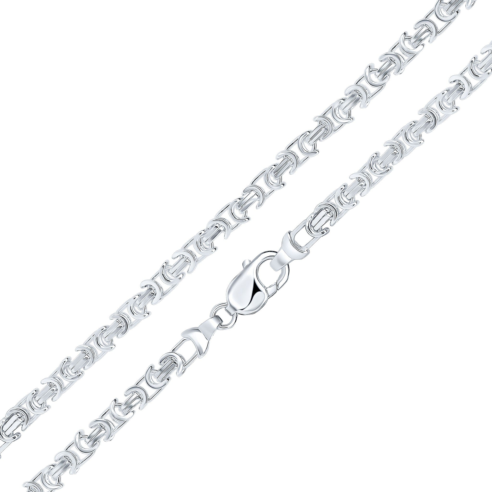 Silver 6mm Flat Byzantine 7.5"