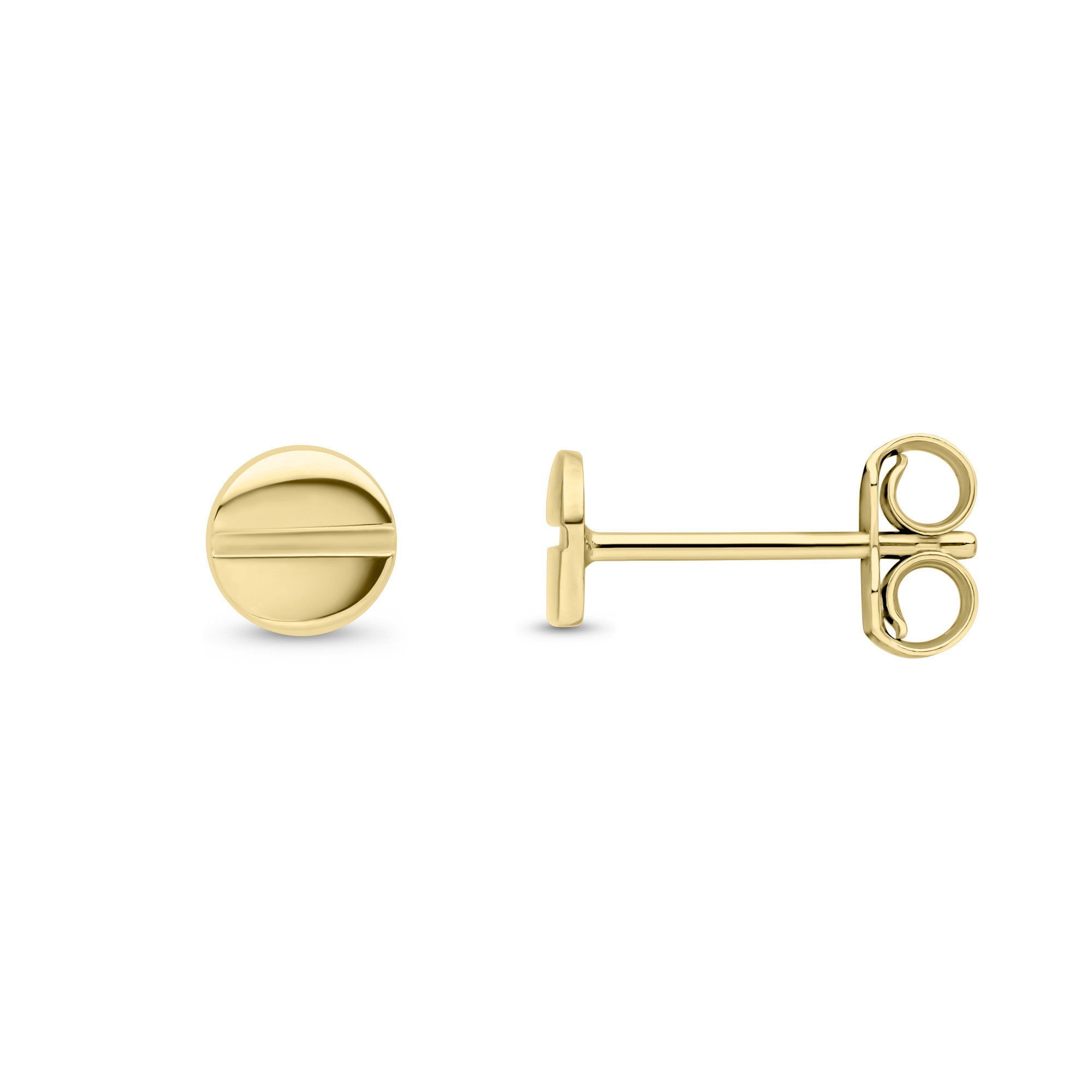9CT YG SCREW HEAD STUD EARRINGS