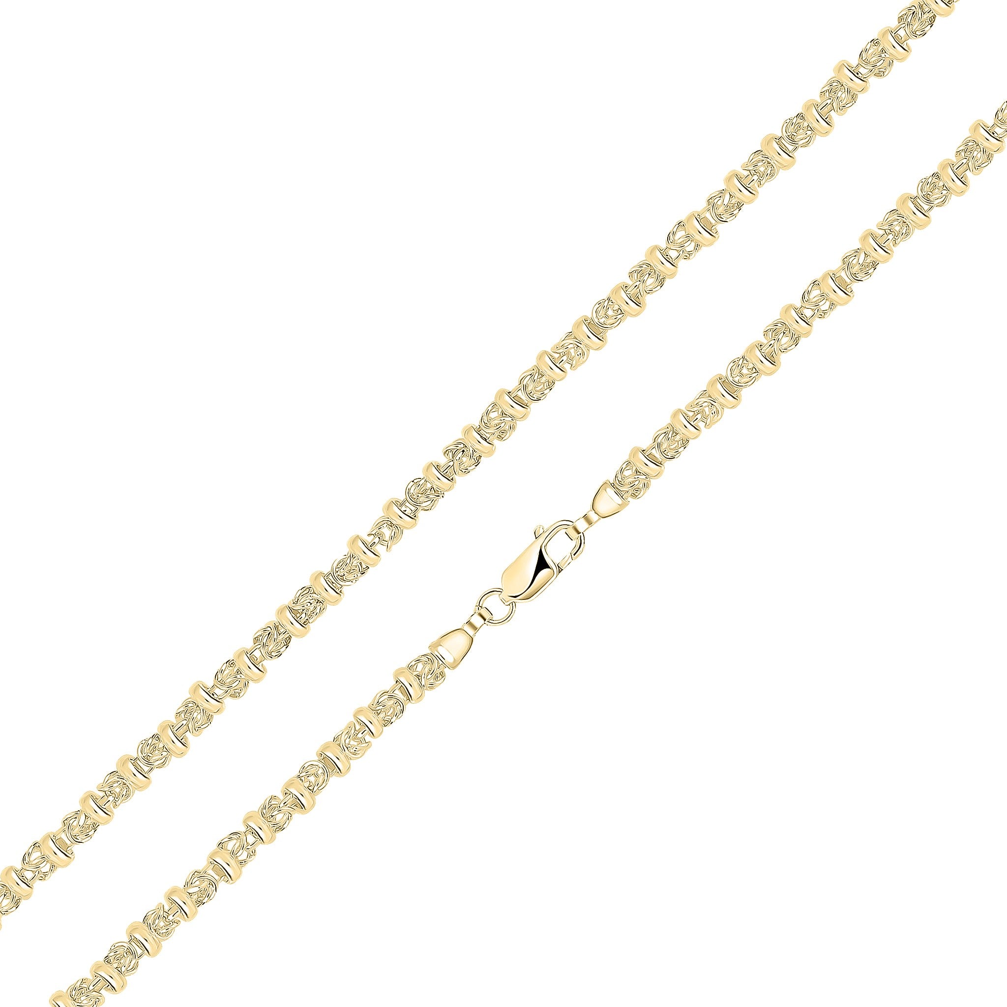 18ct Vermeil 5mm Byzantine with Rings 7.5"
