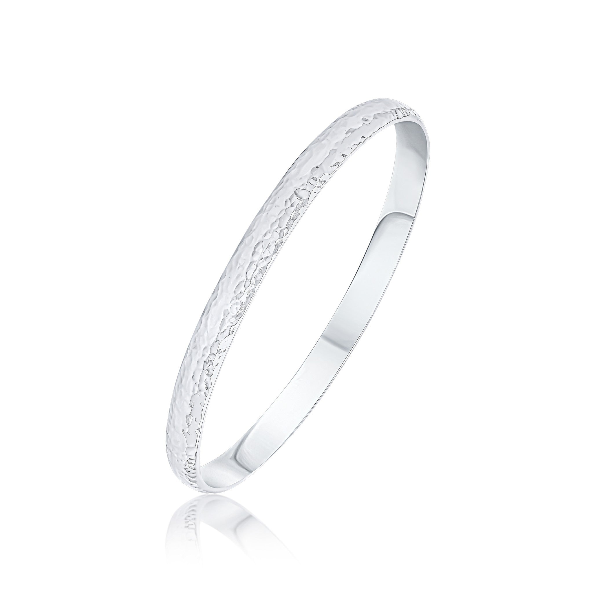 Silver 6mm Court Comfort Fit Bangle