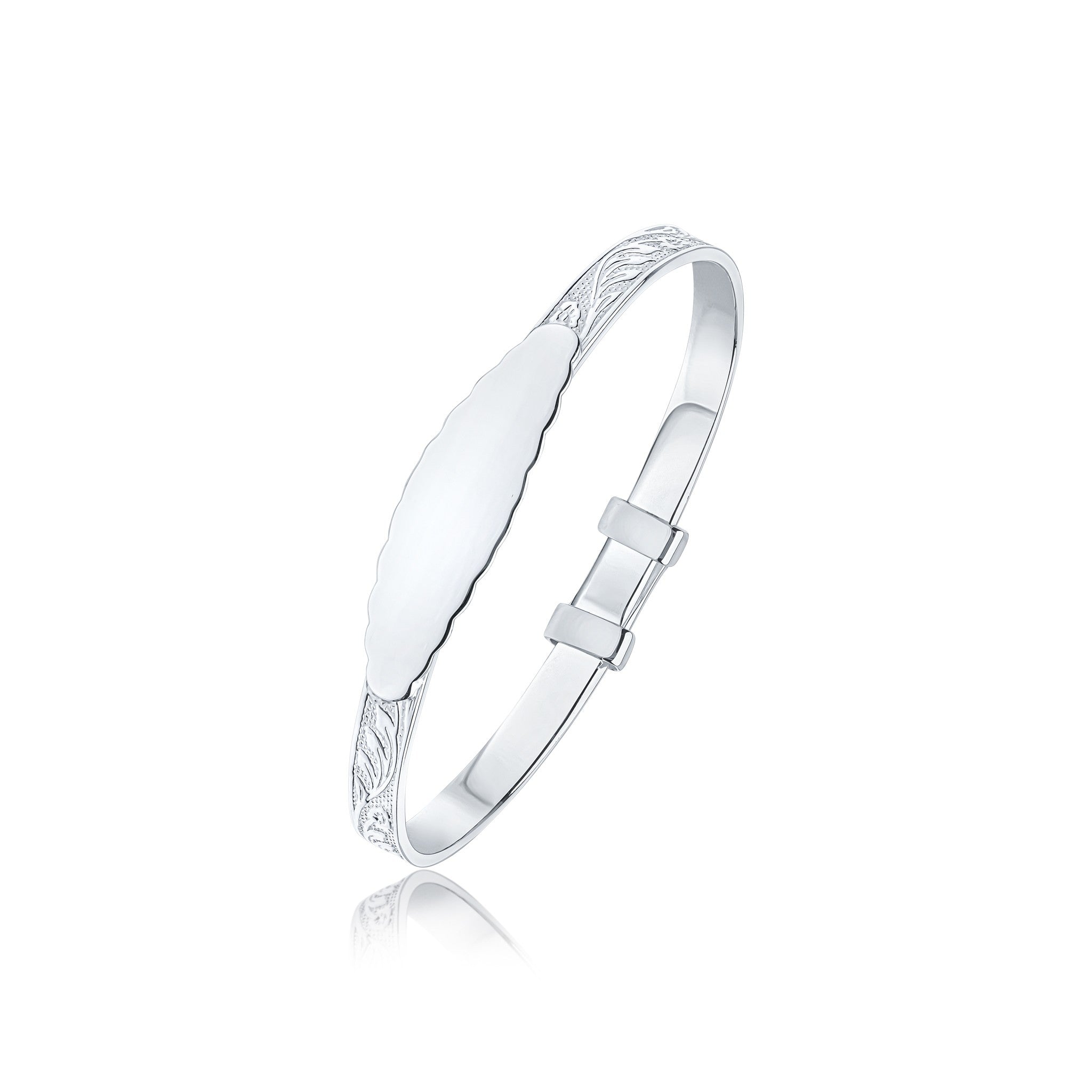 4MM SILV ENG BABY BANGLE