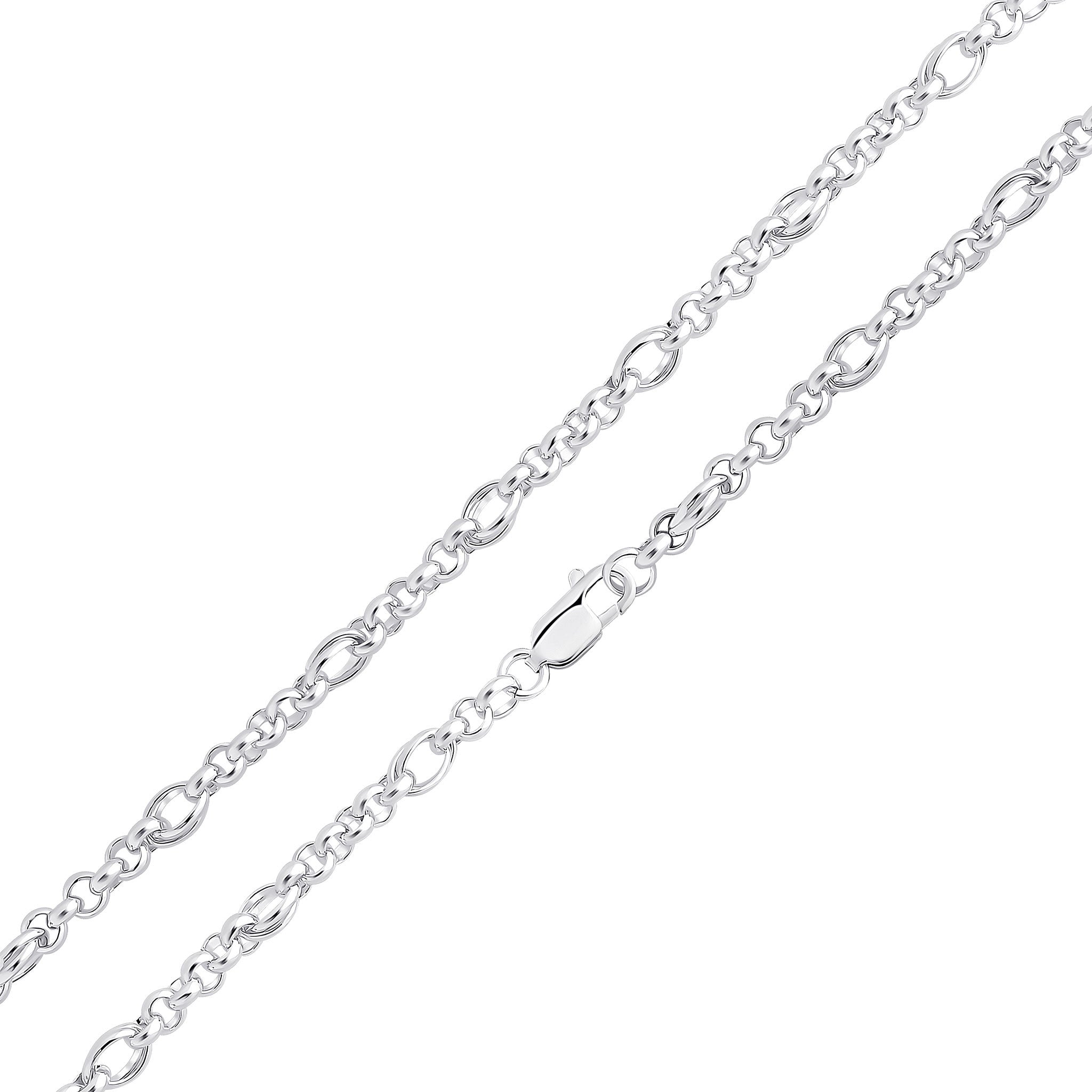 Silver 6.5mm Oval Round Belcher 7.5"