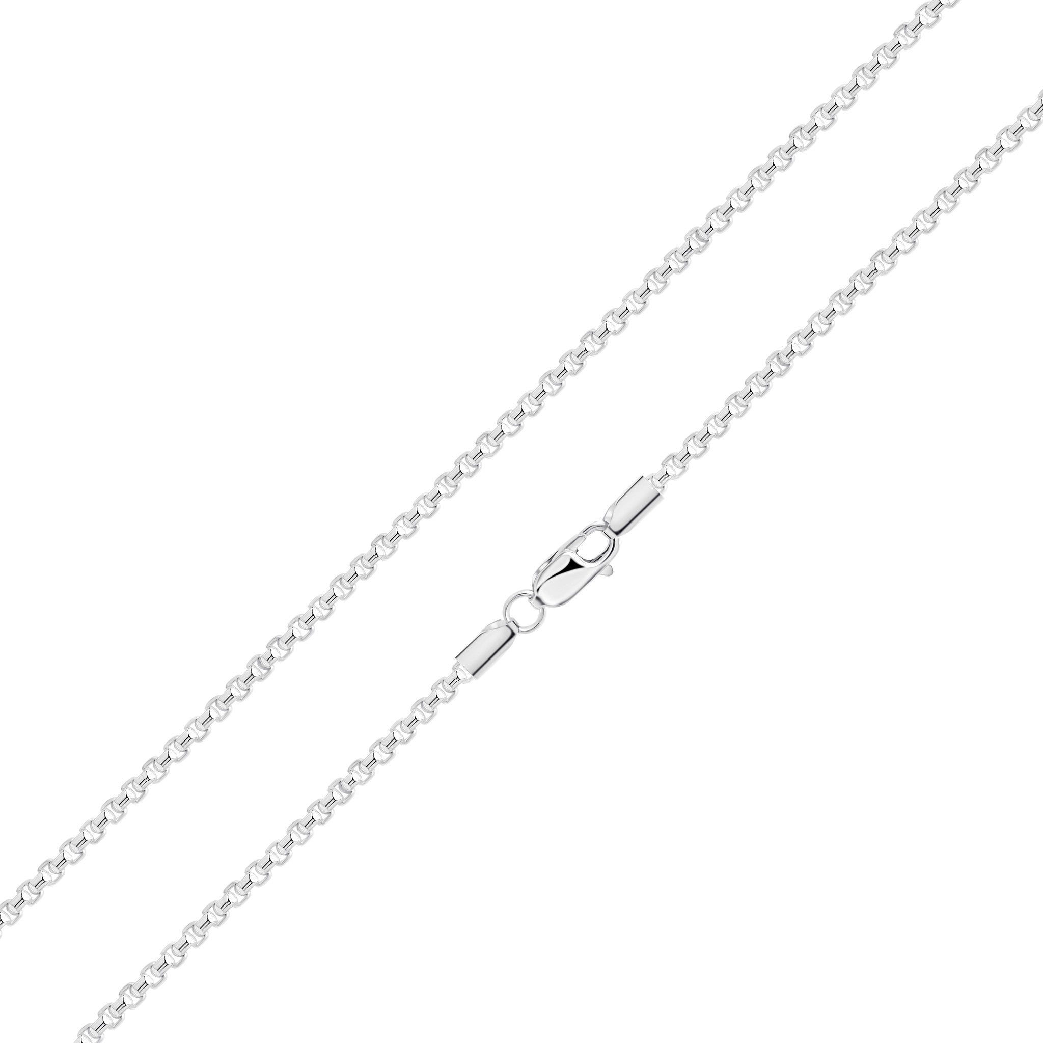 Silver Rounded Box Belcher 3mm 16"