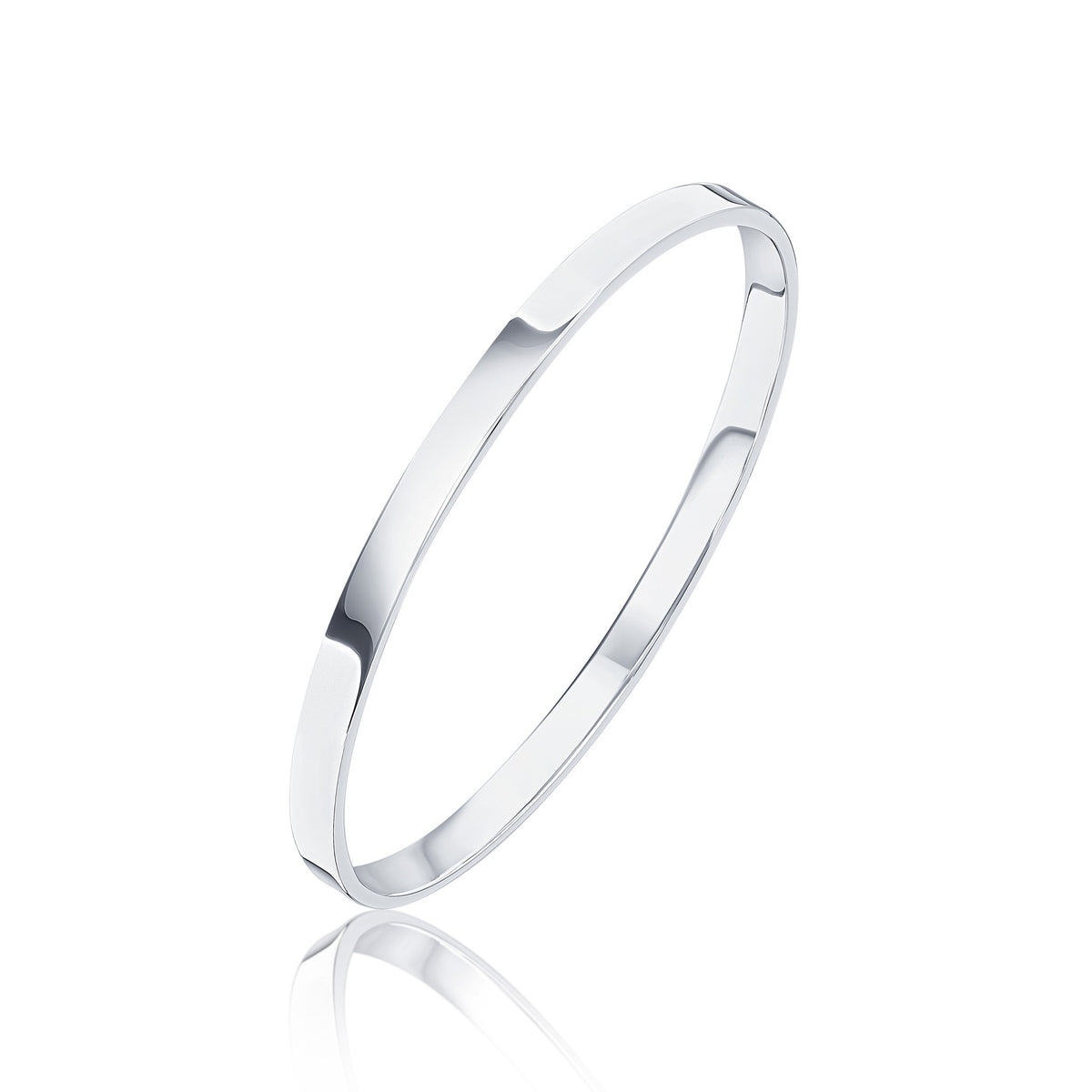 Silver 5mm Flat Profile Slave Bangle