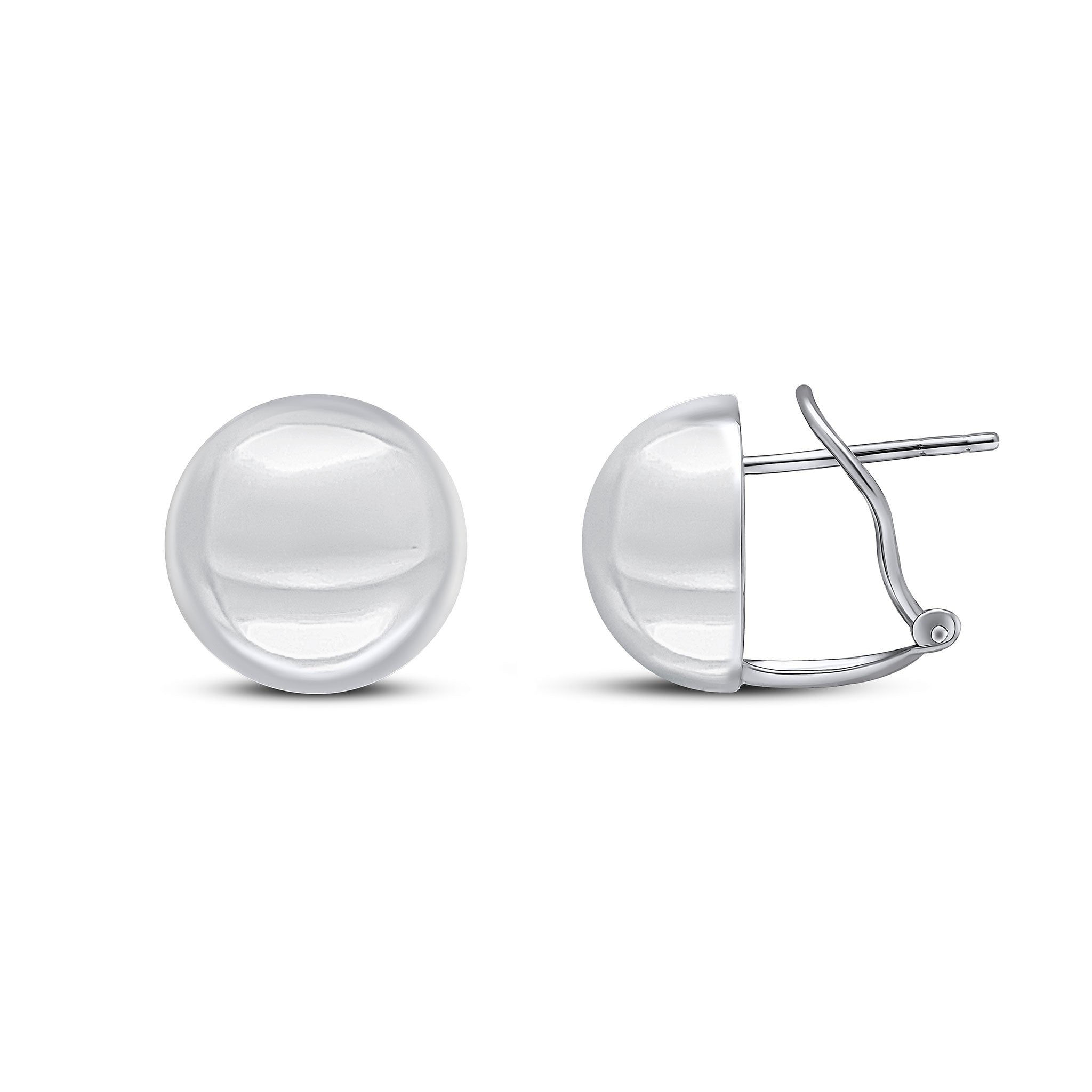 9WG POLISHED DOME PEG & CLIP EARRINGS